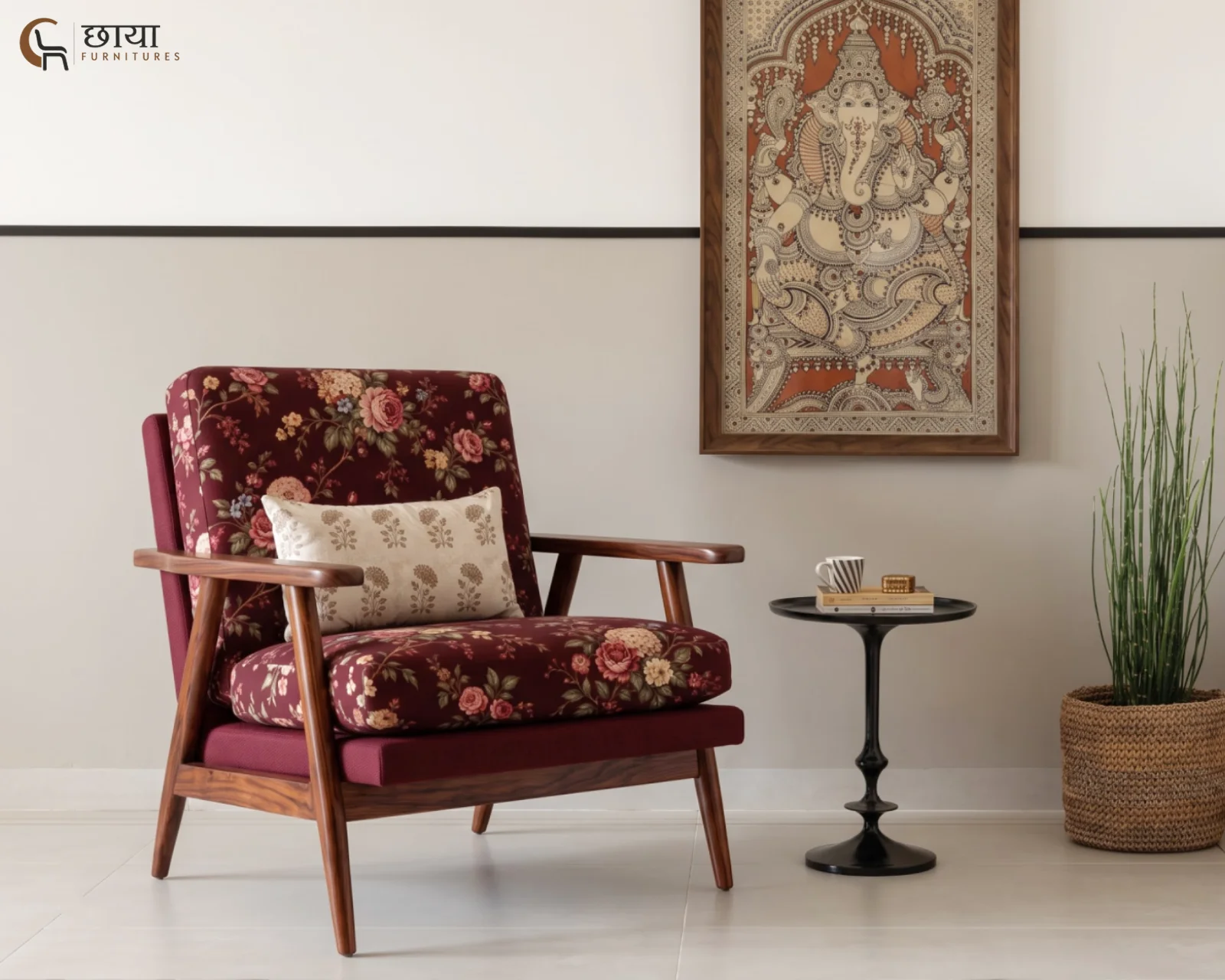 Daisy Lounge Chair (Bloom Ruby) — front