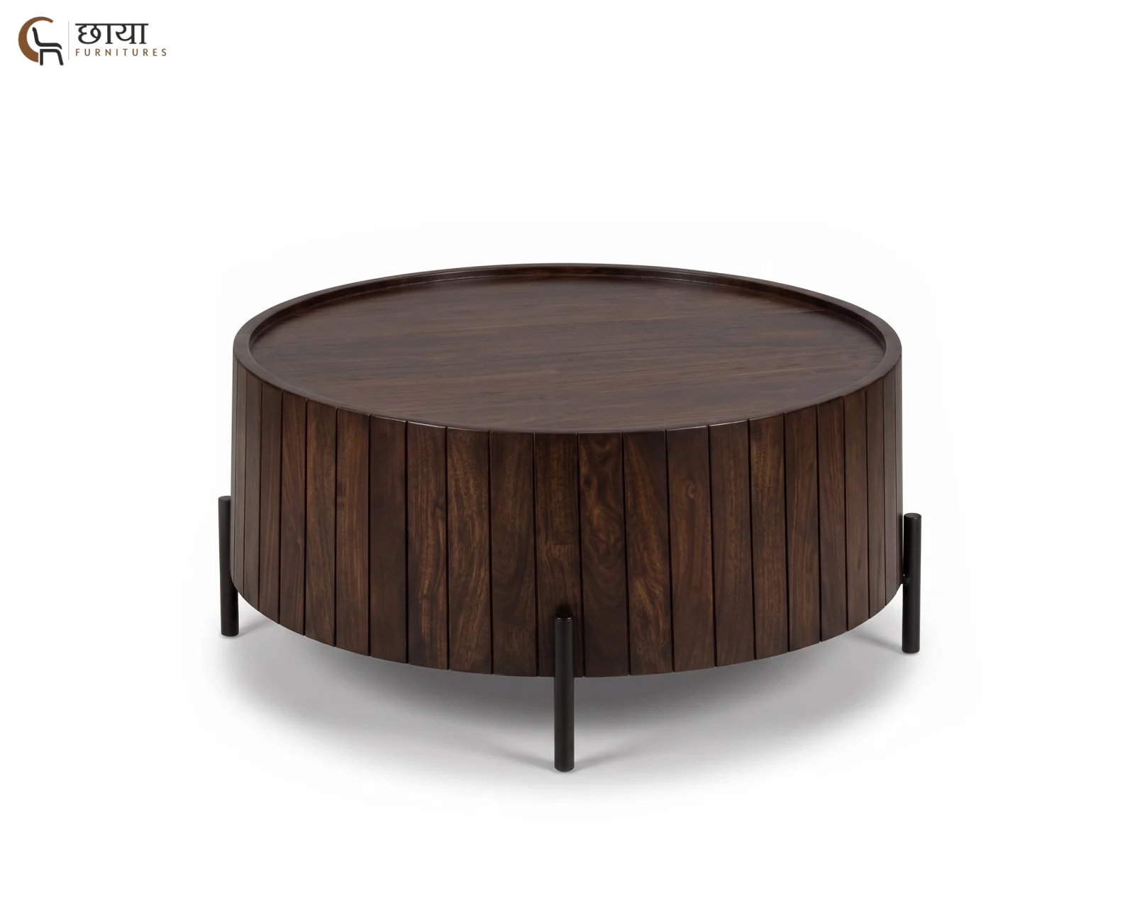Sterling Sheesham Wood Coffee Table (Walnut Finish) — (2)