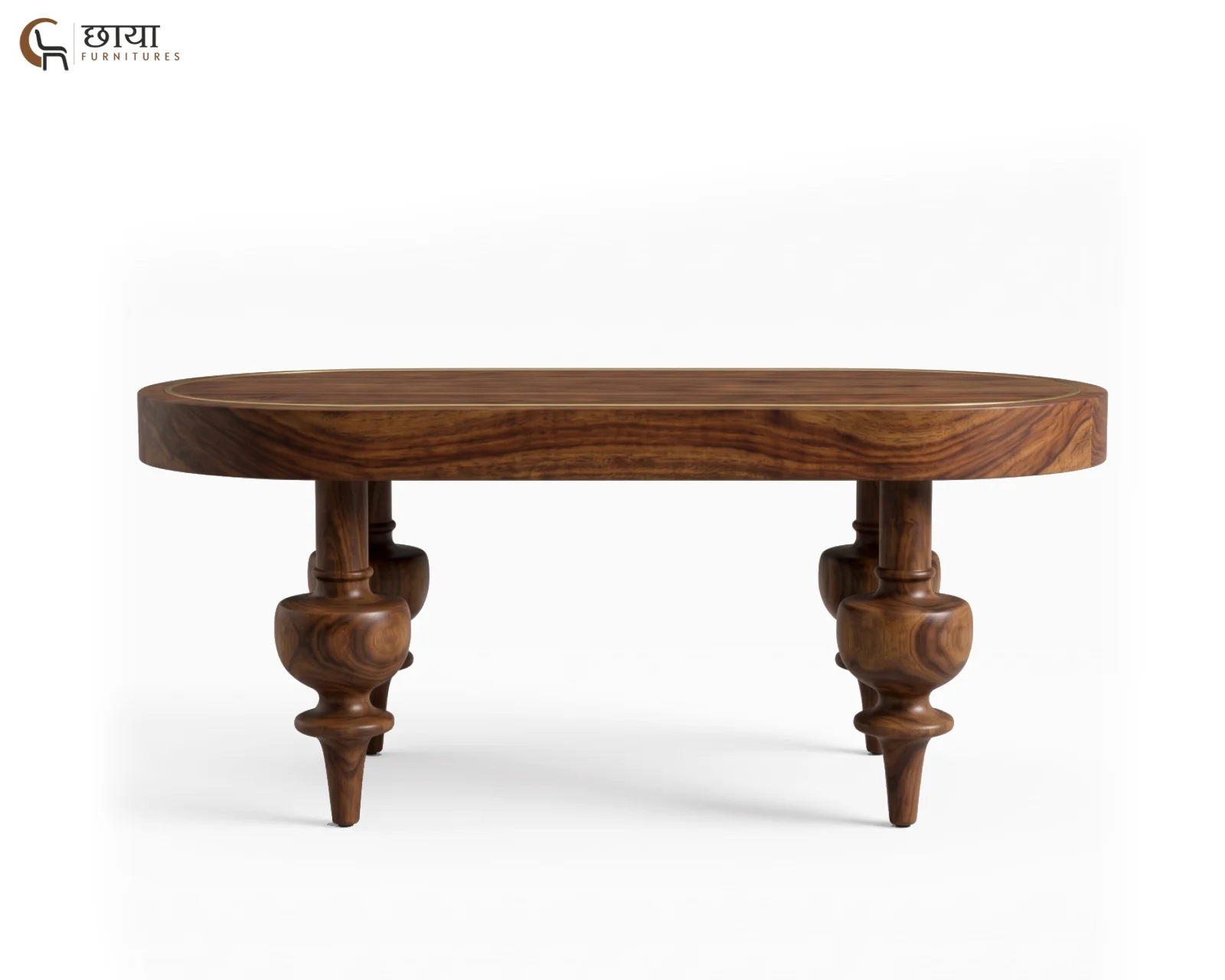 Nova Sheesham Wood Coffee Table (Teak Finish) — (3)