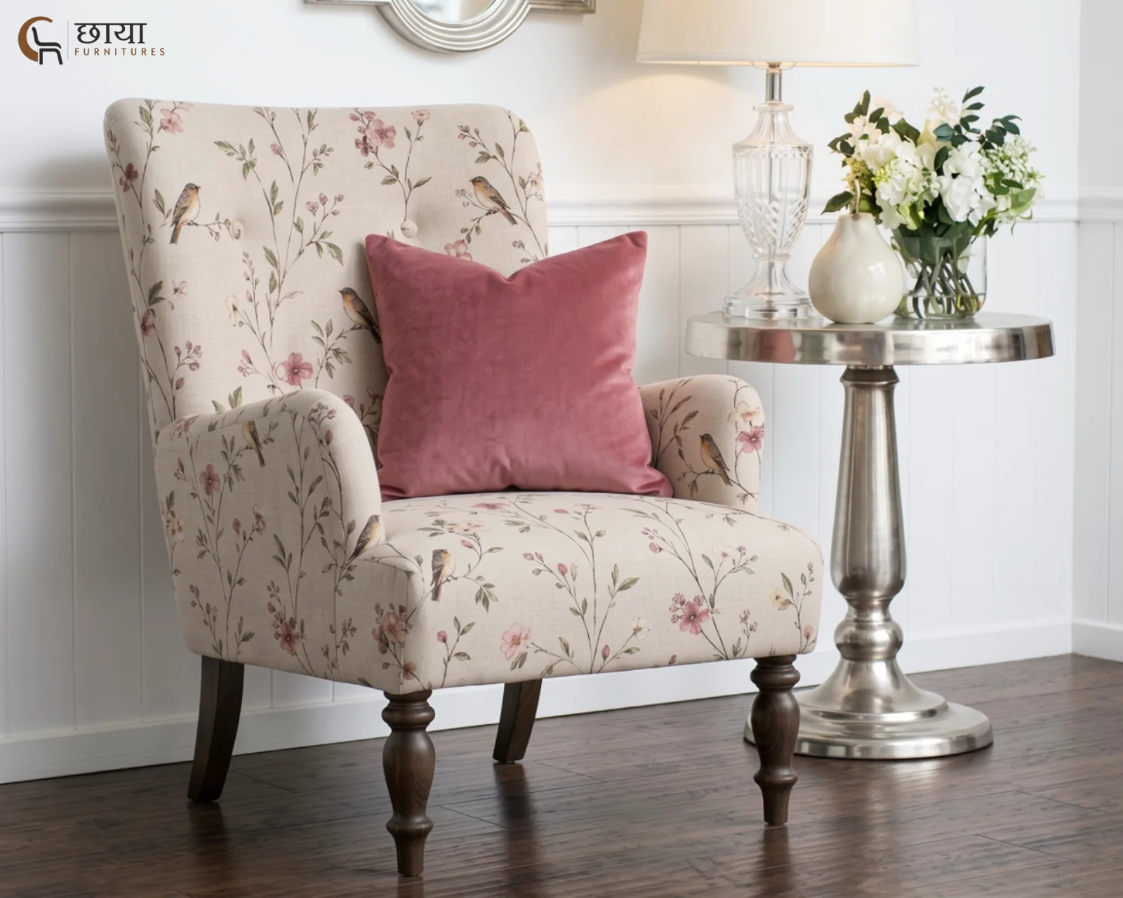 Meadow Fabric Lounge Chair (Petal Bird) — (4)