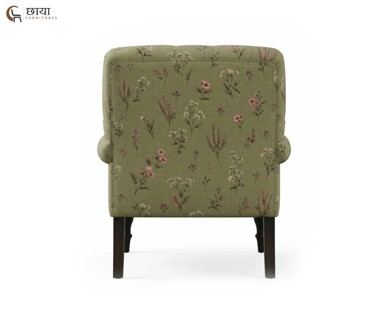 Willow Fabric Lounge Chair (Flora Green) — (3)