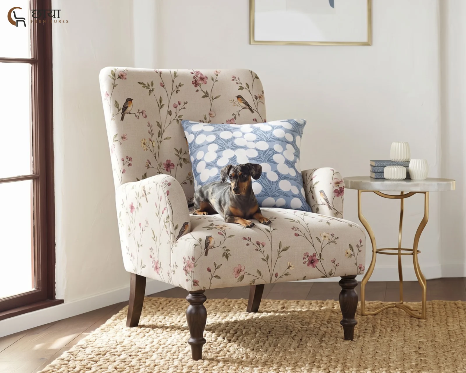 Meadow Fabric Lounge Chair (Petal Bird) — (7)