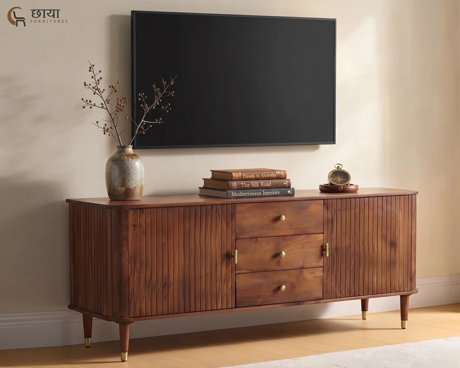 Maple Mango Wood Sideboard (Teak Finish) — 17
