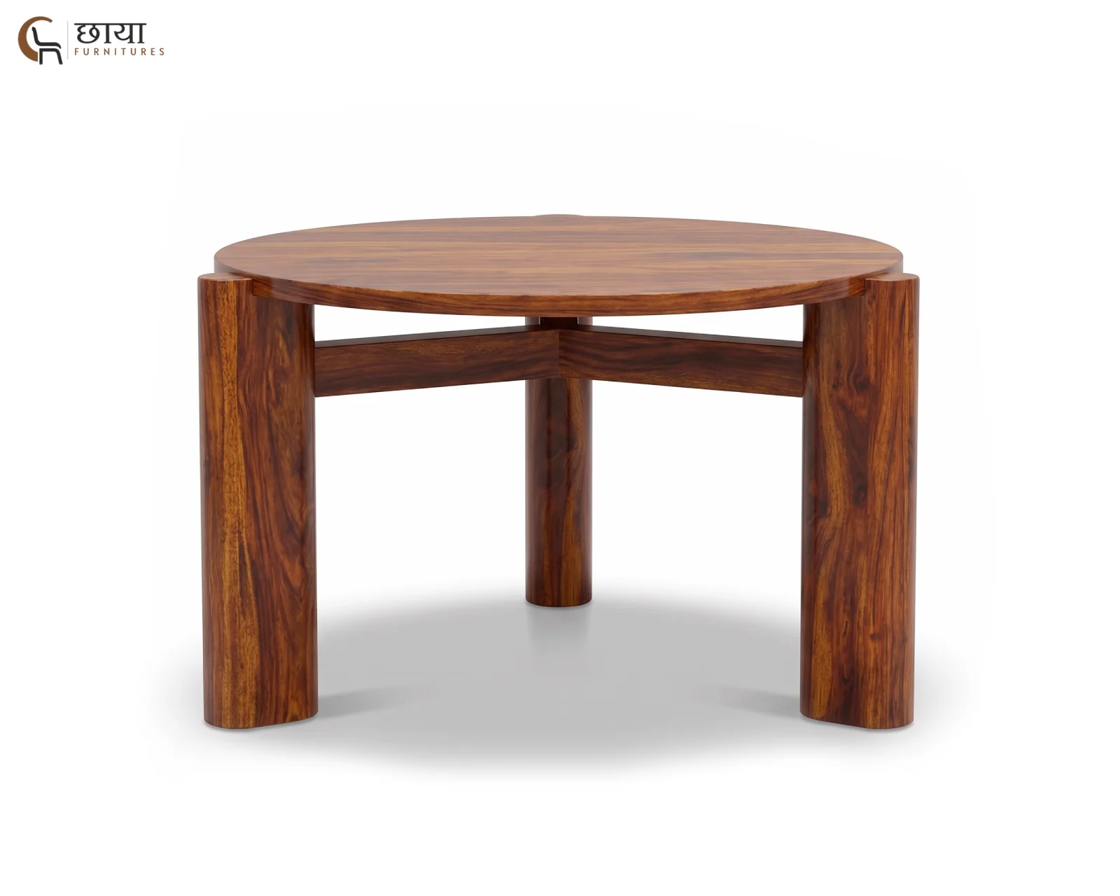Aria Sheesham Wood Coffee Table (Honey Finish) — (4)