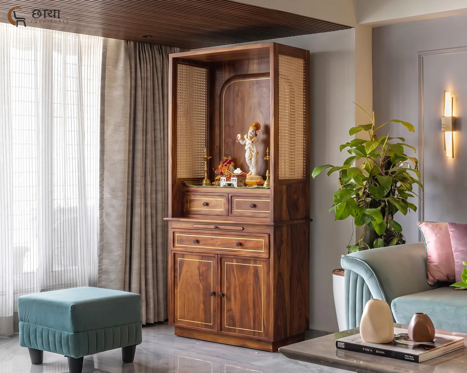 Nivaan Home Temple (Teak Finish) — 06