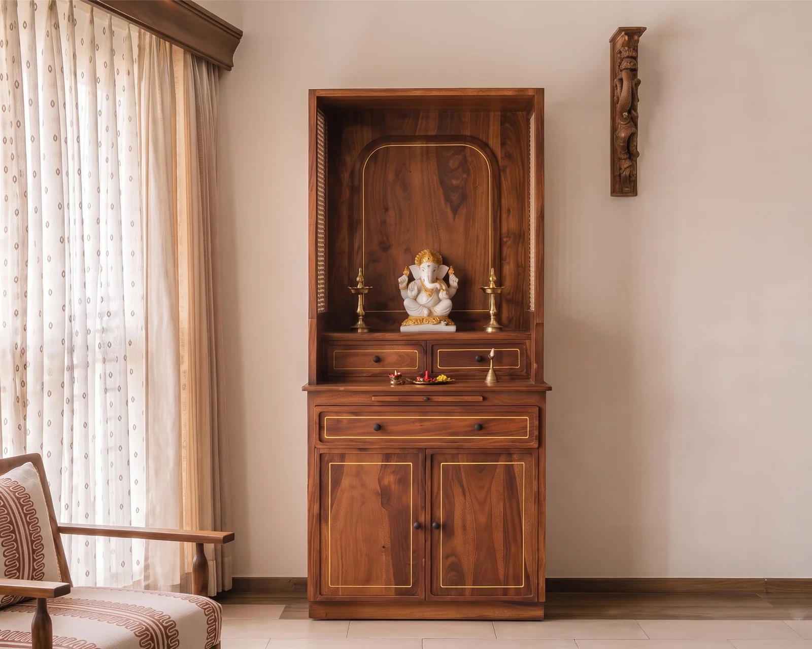 Nivaan Home Temple (Teak Finish) — 11