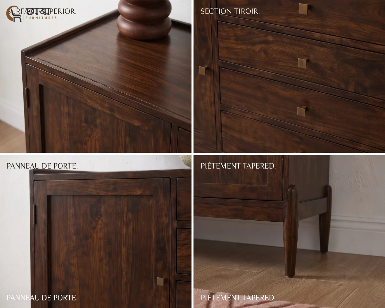 Alba Sheesham Wood TV Unit (Walnut Finish) — 17
