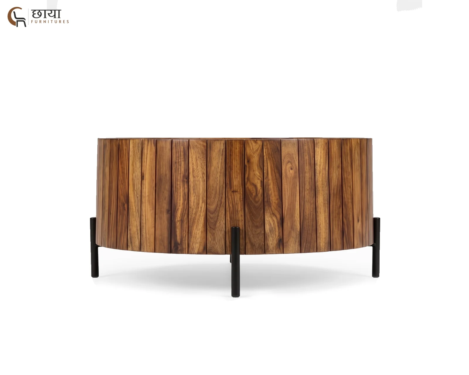 Sterling Sheesham Wood Coffee Table (Honey Finish) — (4)