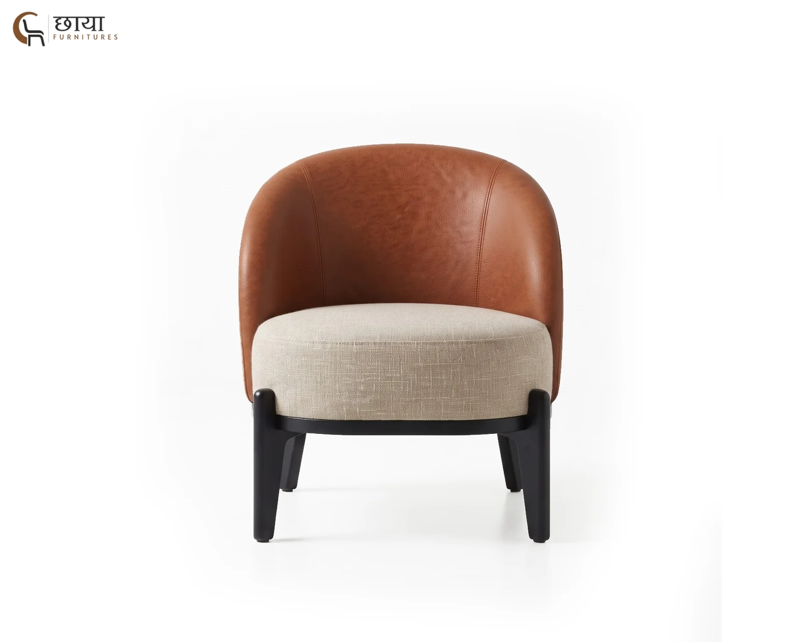 Juliet Lounge Chair (Warm Brown, Neutral Beige) — (41)