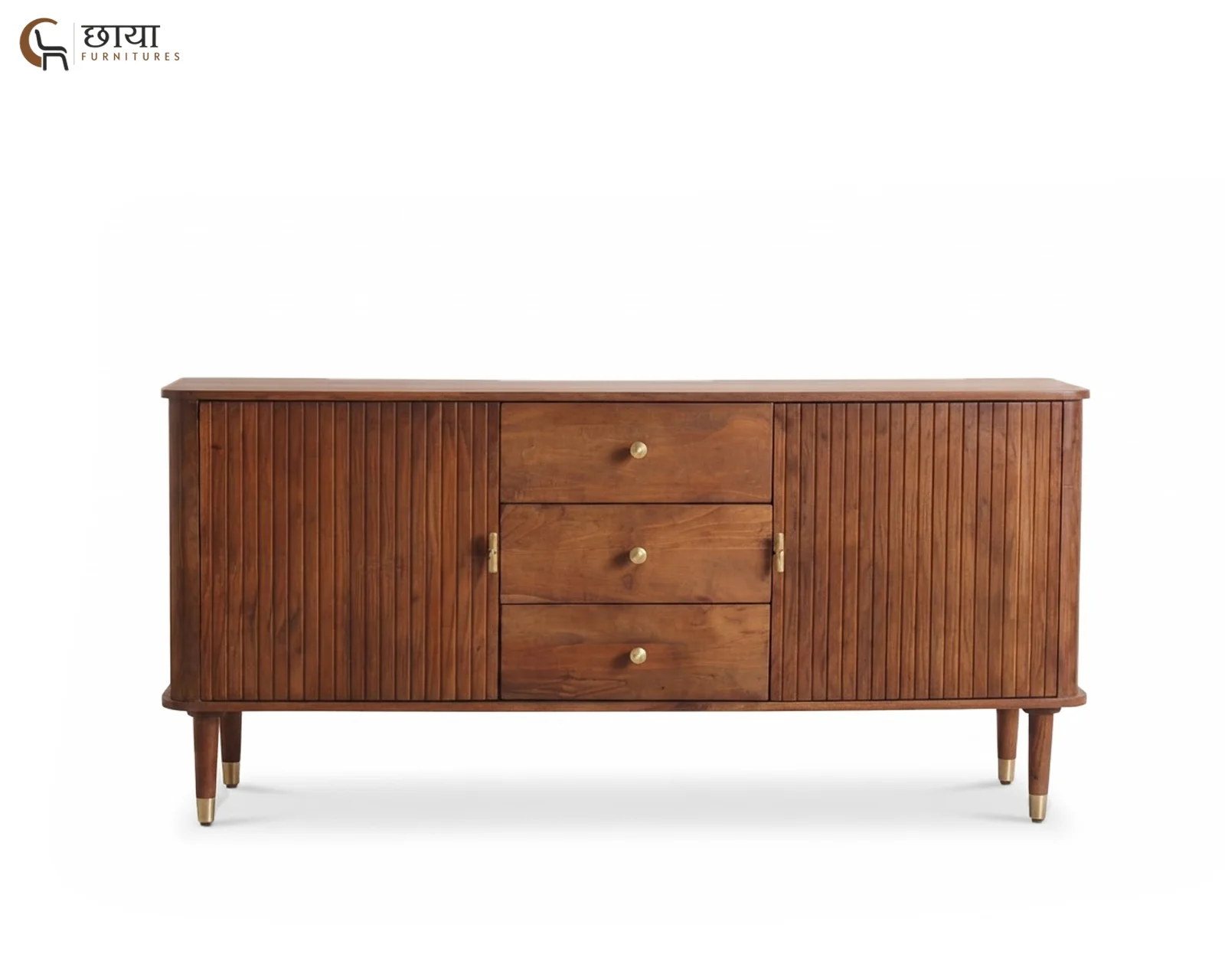 Maple Mango Wood TV Unit (Teak Finish) — 13