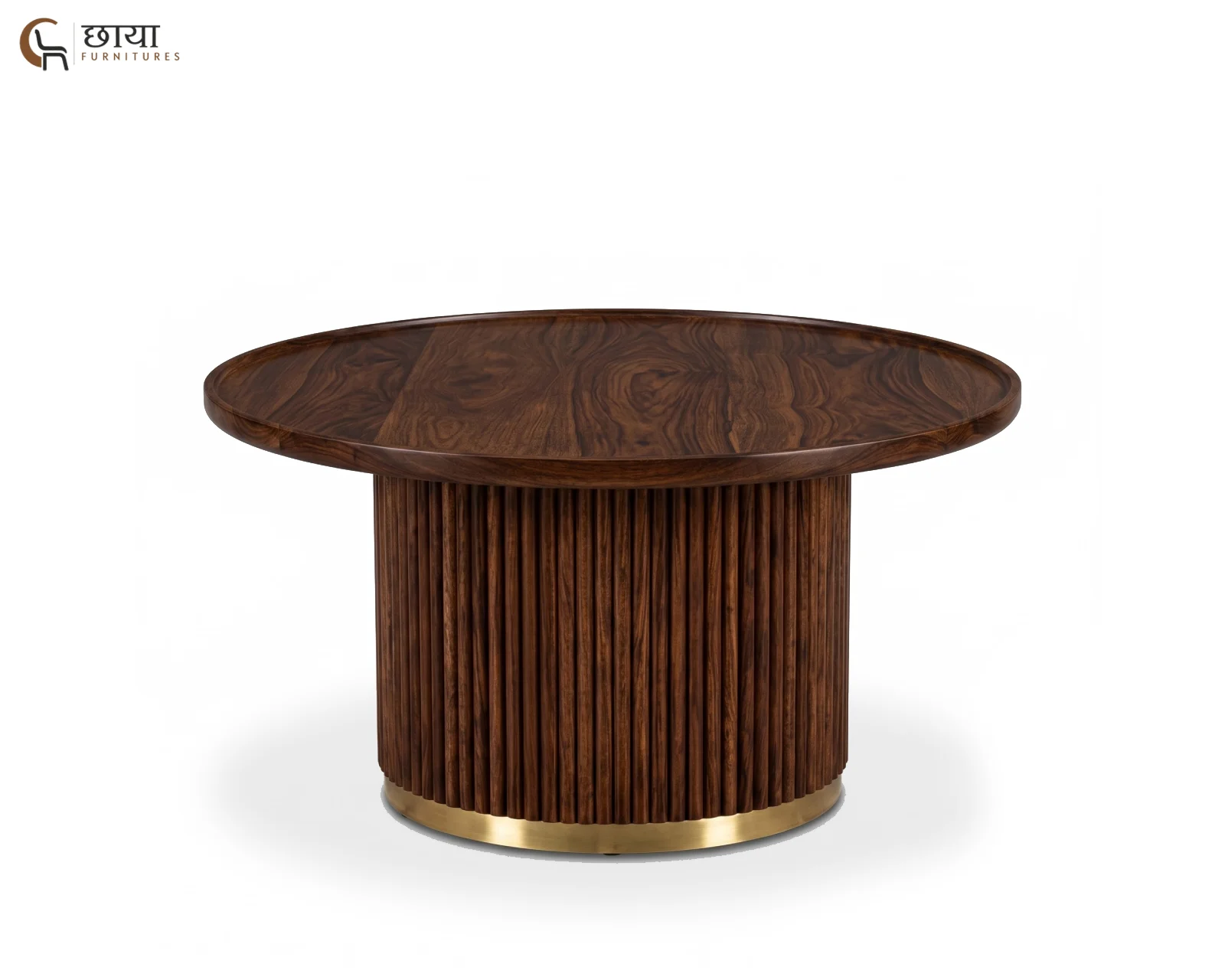 Clara Sheesham Wood Coffee Table (Walnut Finish) — (10)