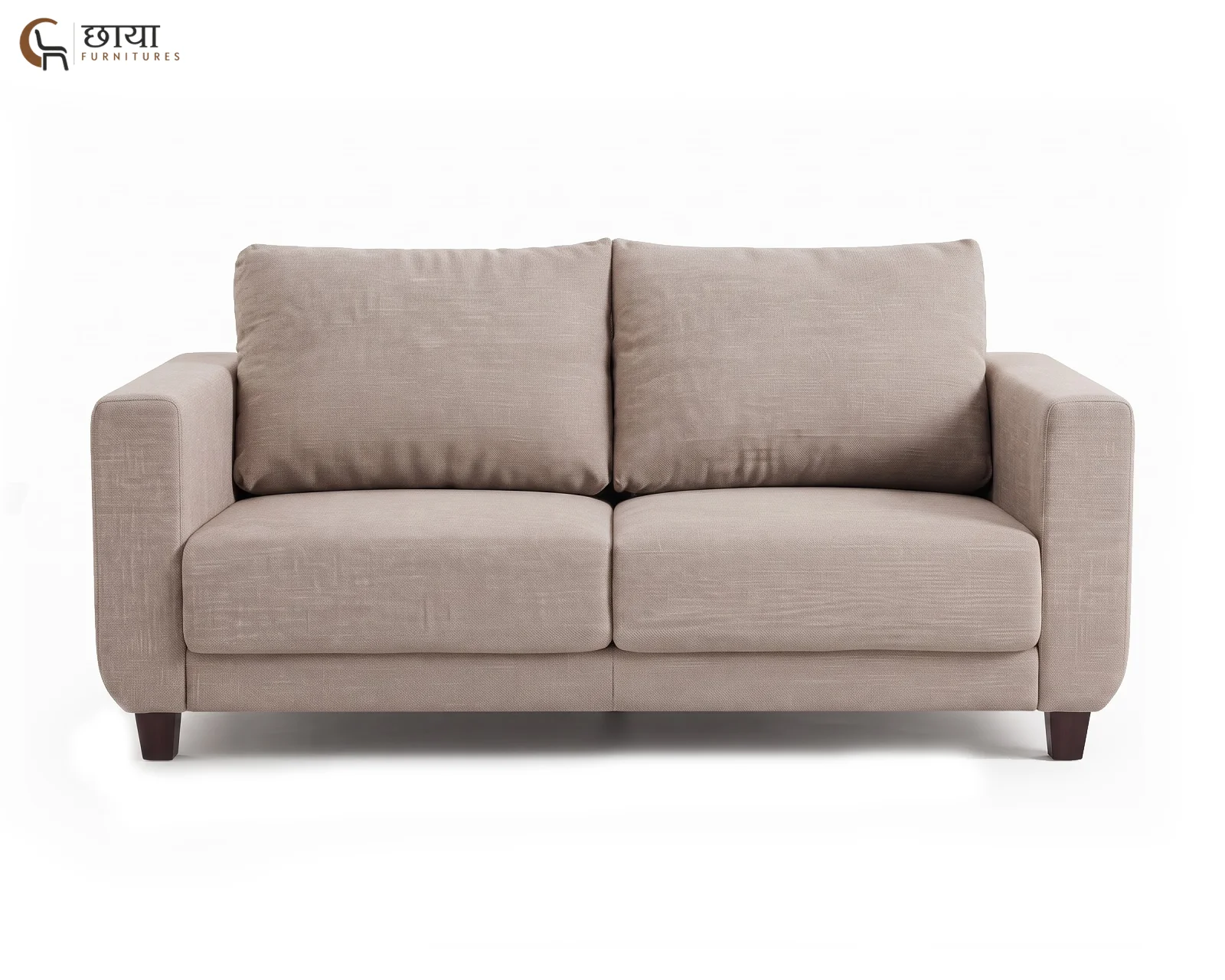 Hazel 3 Seater Fabric Sofa (Neutral Beige) — (1)
