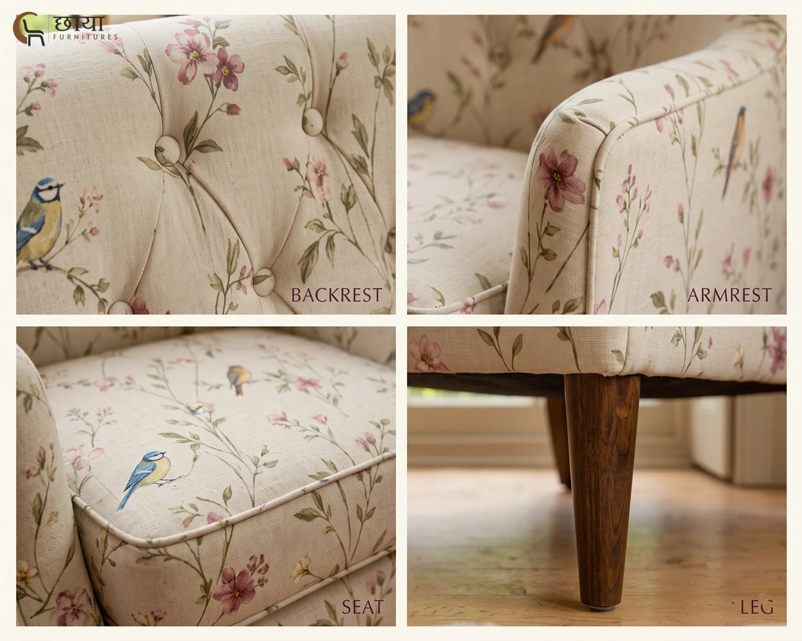 Aarna Lounge Chair (Petal Bird) — 11