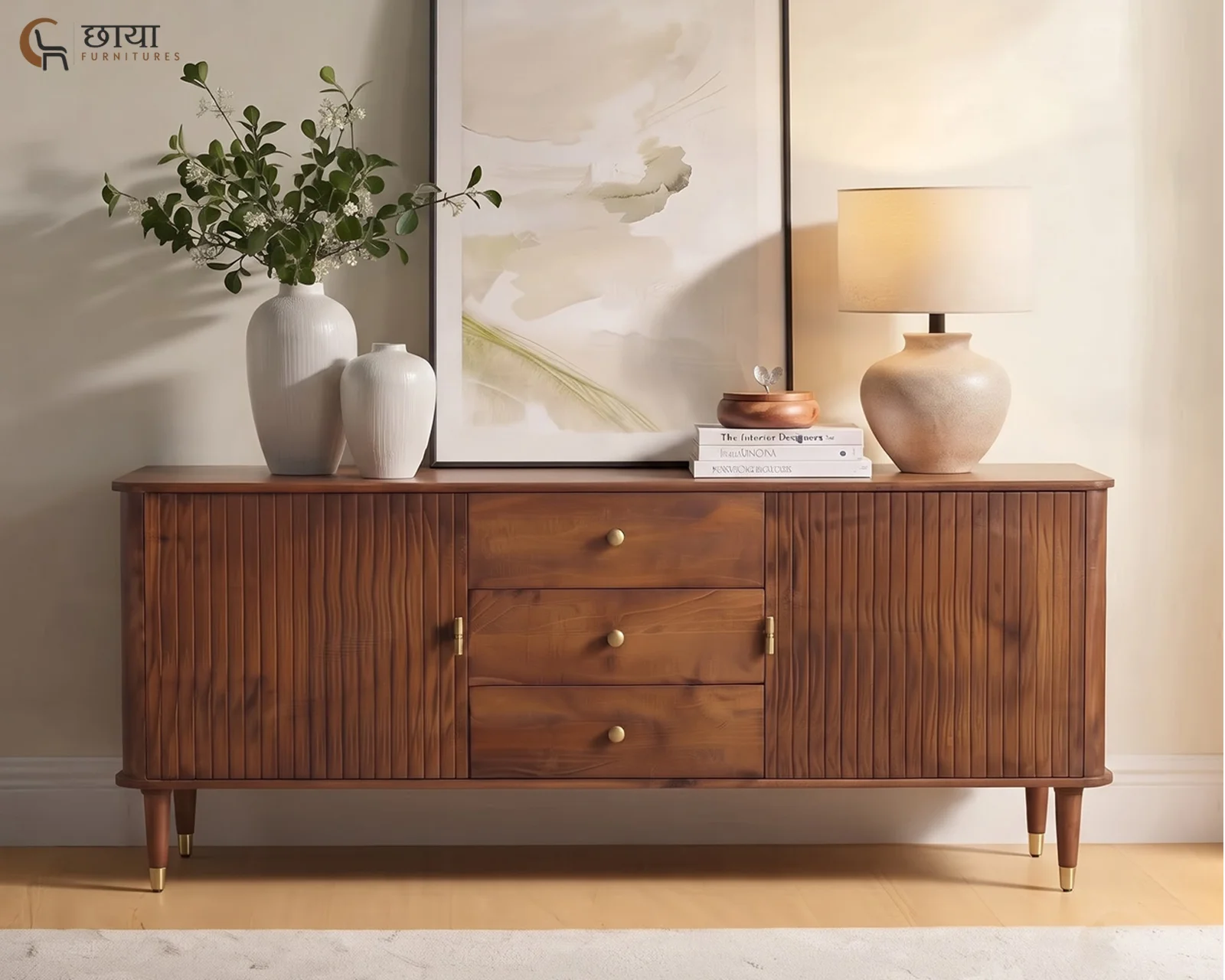 Maple Mango Wood Sideboard (Teak Finish) — 18