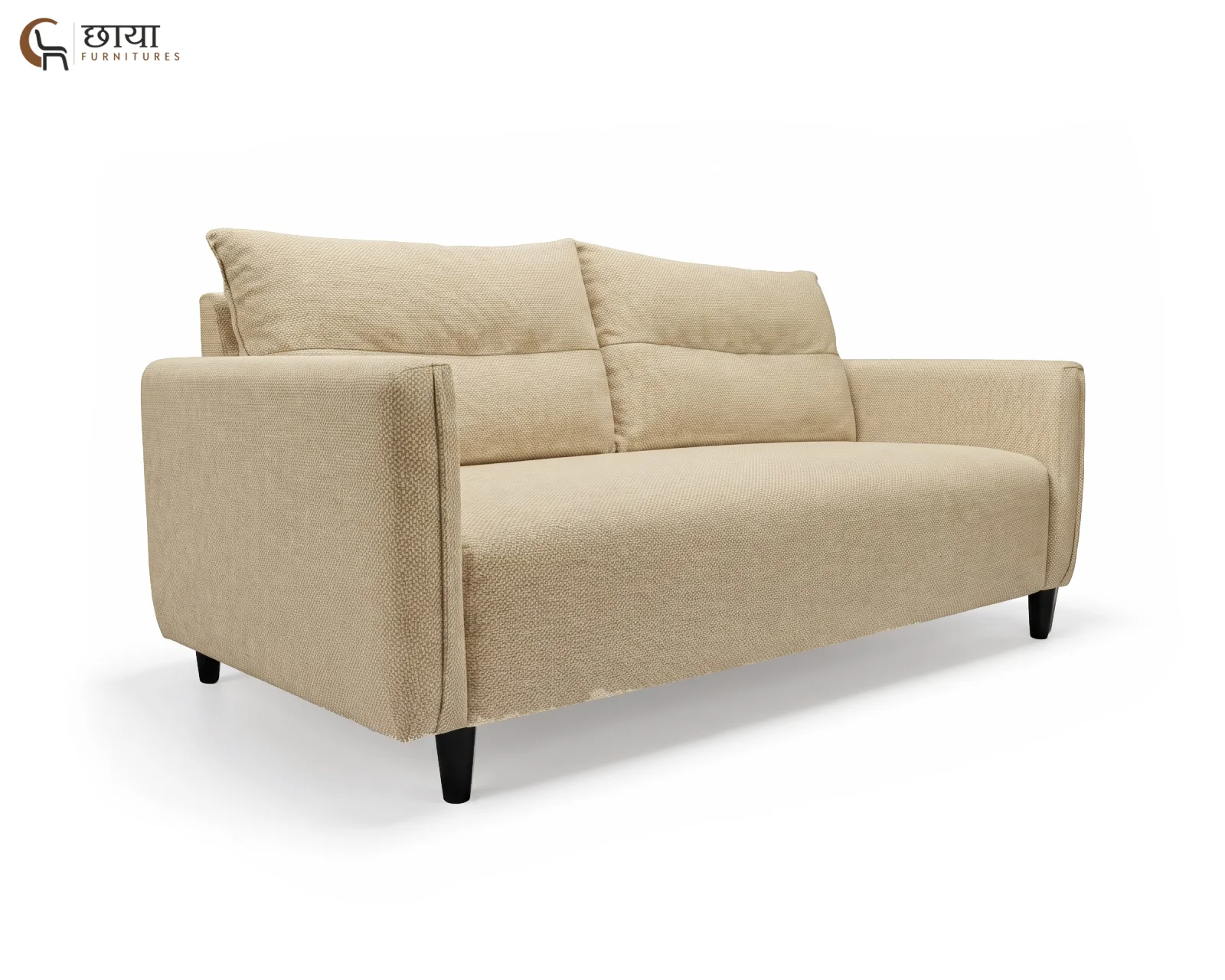 Nora 3 Seater Fabric Sofa (Royal Cream) — 01