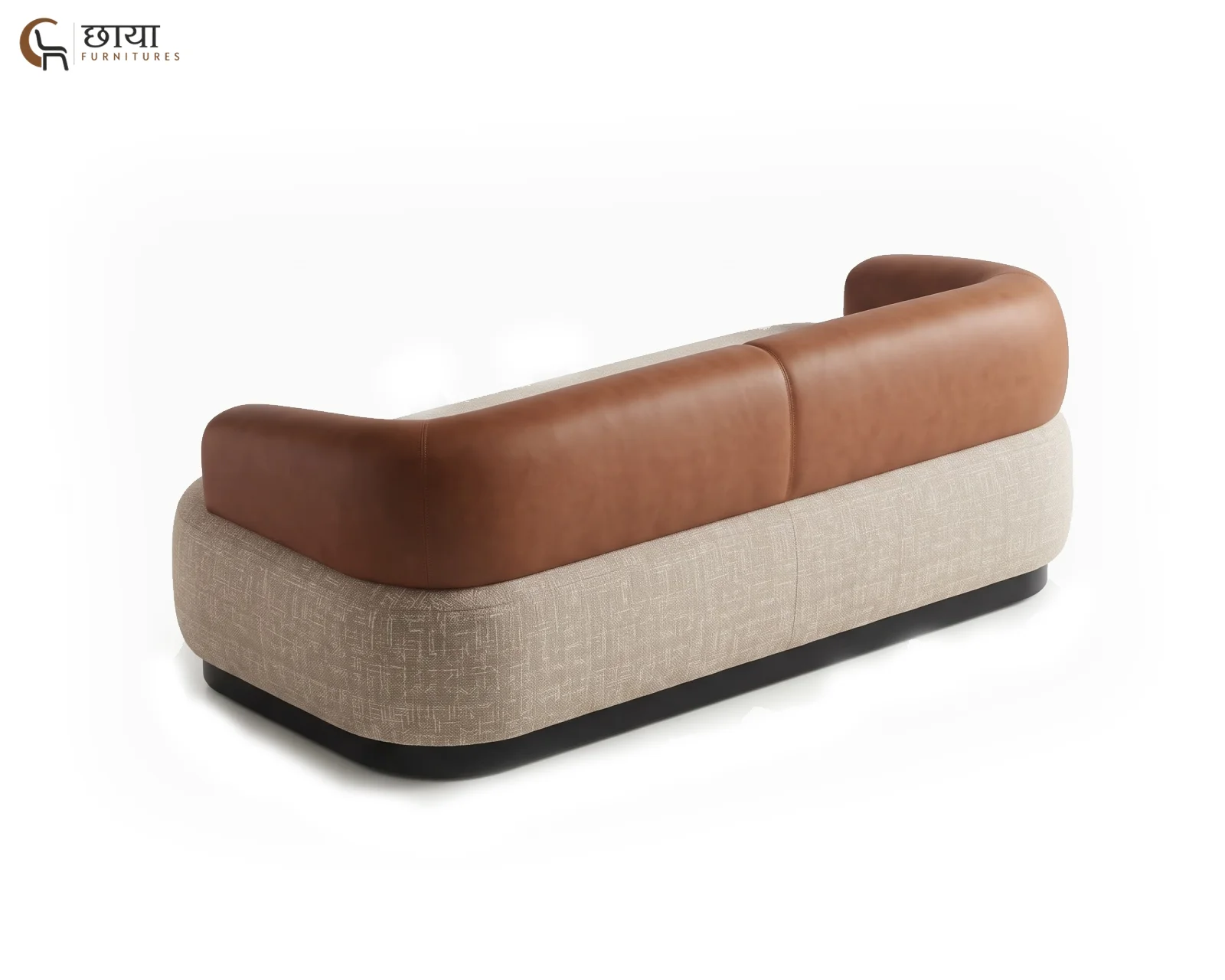 Juliet 3 Seater Fabric Sofa (Warm Brown, Neutral Beige) — (27)