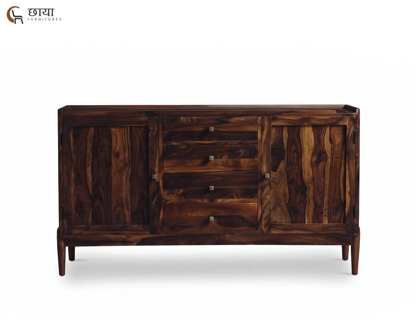 Alba Sheesham Wood Sideboard (Walnut Finish) — 04