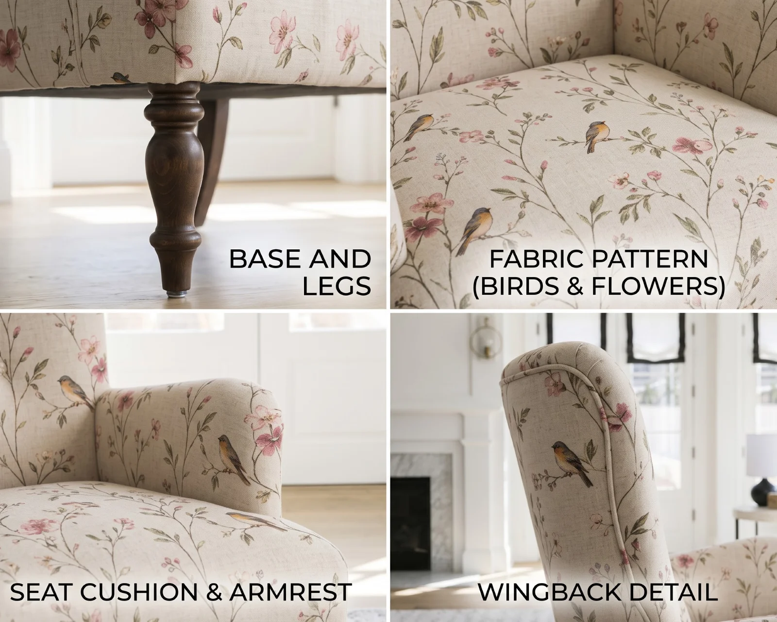Meadow Fabric Lounge Chair (Petal Bird) — 10