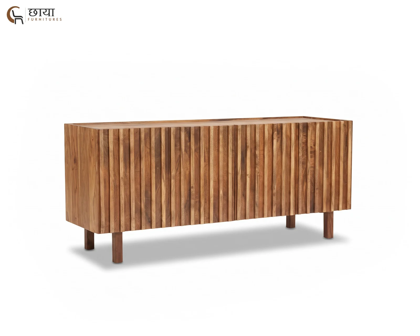 Terra Mango Wood TV Unit (Natural Finish) — 03