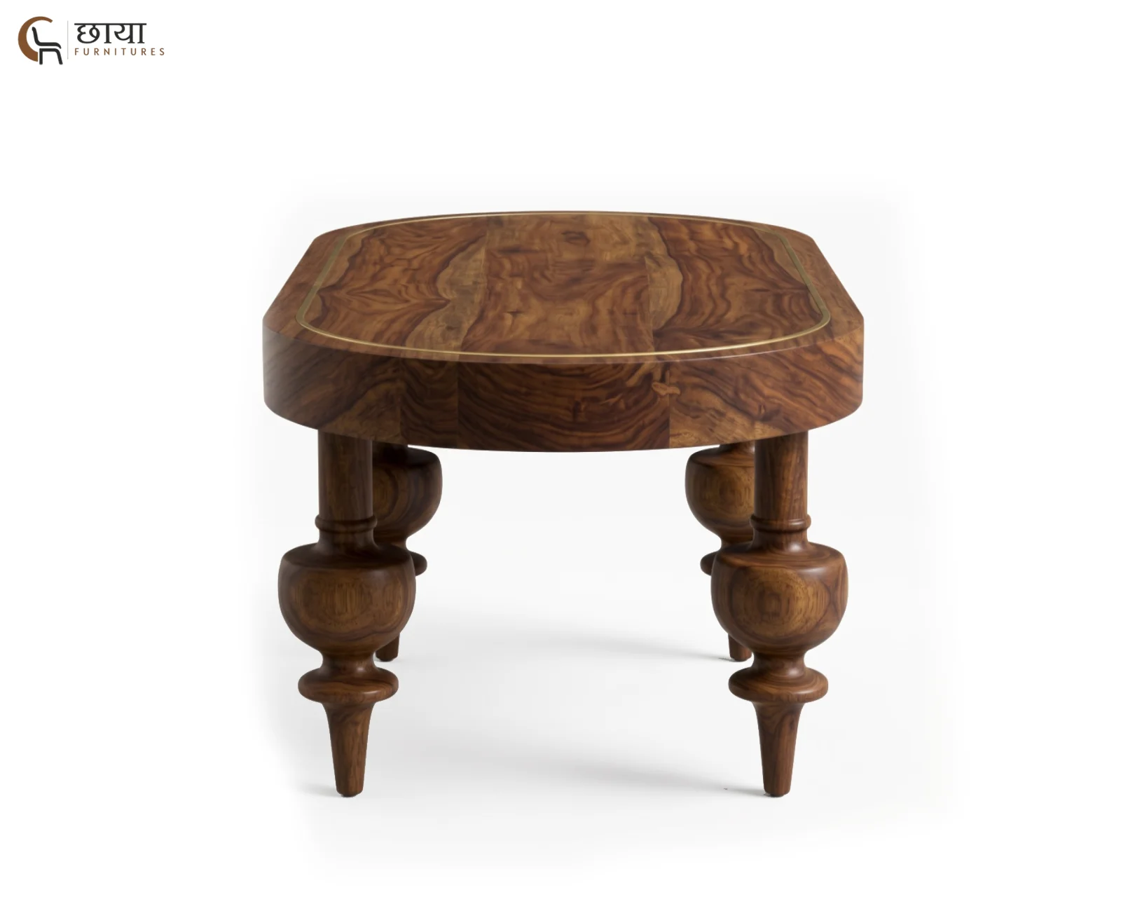 Nova Sheesham Wood Coffee Table (Teak Finish) — (1)