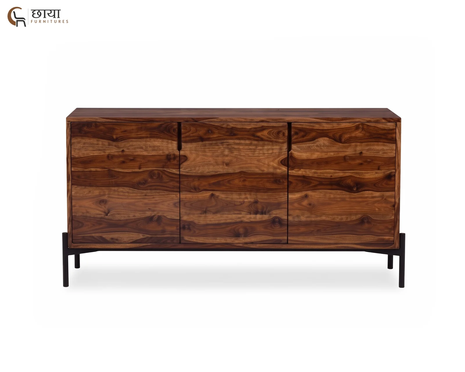 Amber Sheesham Wood Sideboard (Teak Finish) — (3)