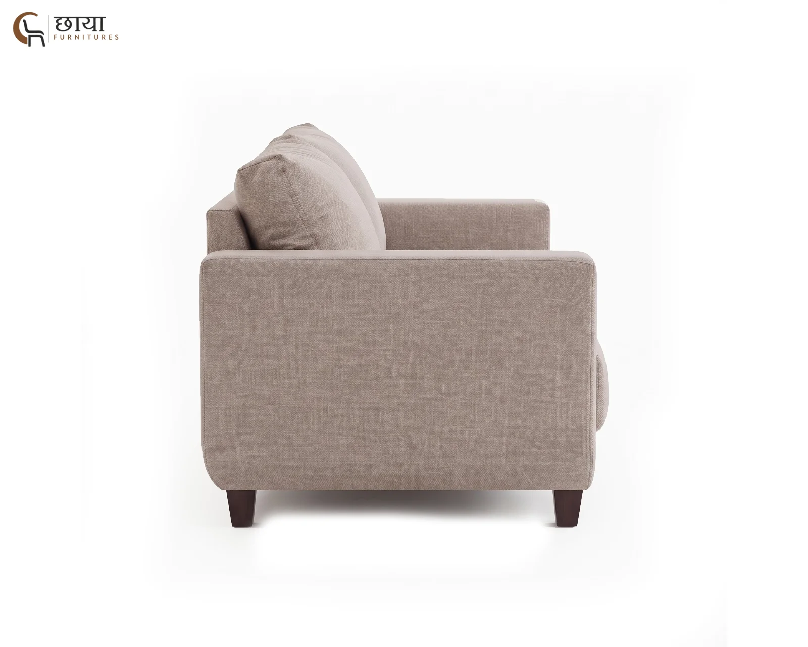 Hazel 3 Seater Fabric Sofa (Neutral Beige) — (2)
