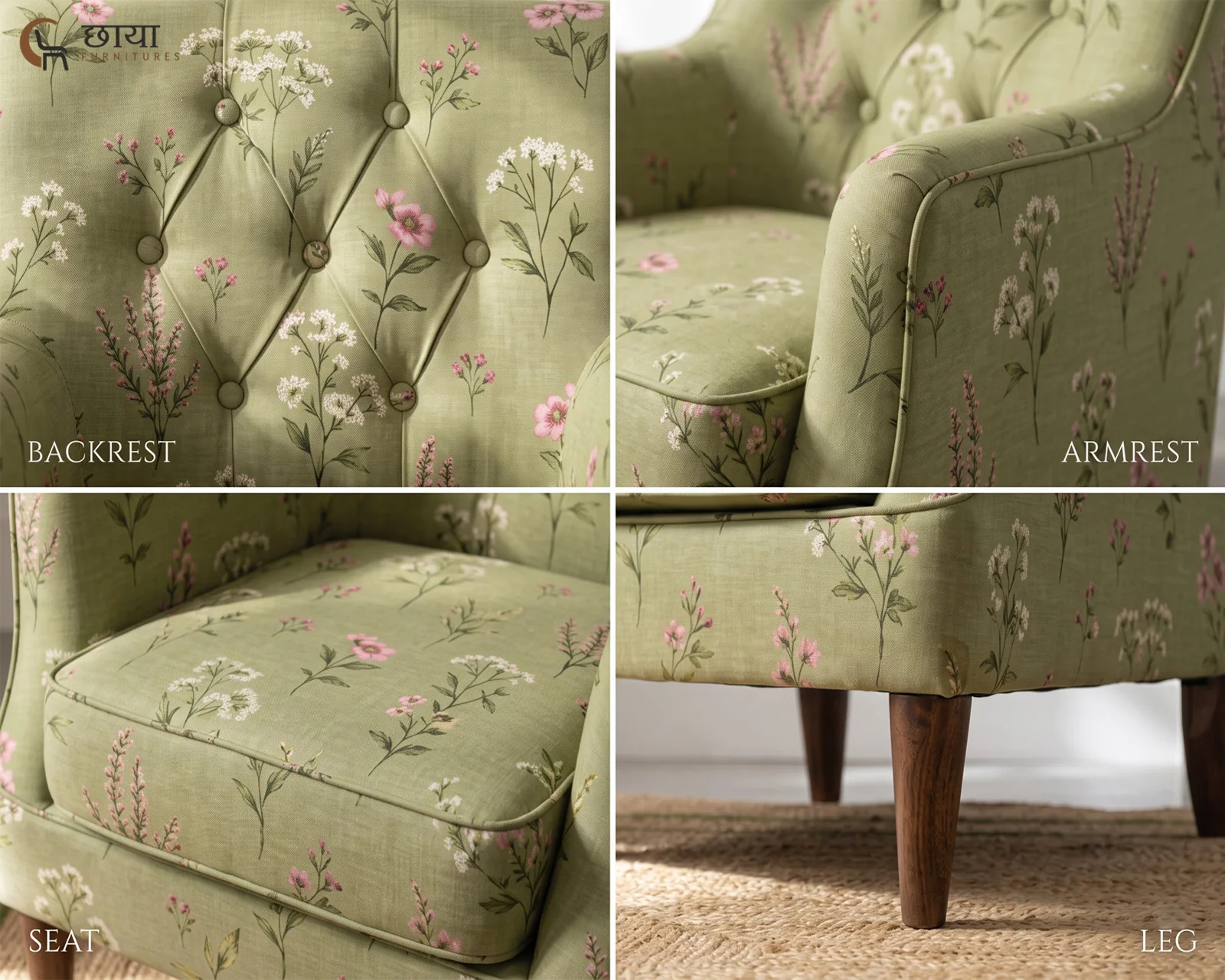 Aarna Lounge Chair (Flora Green) — 12
