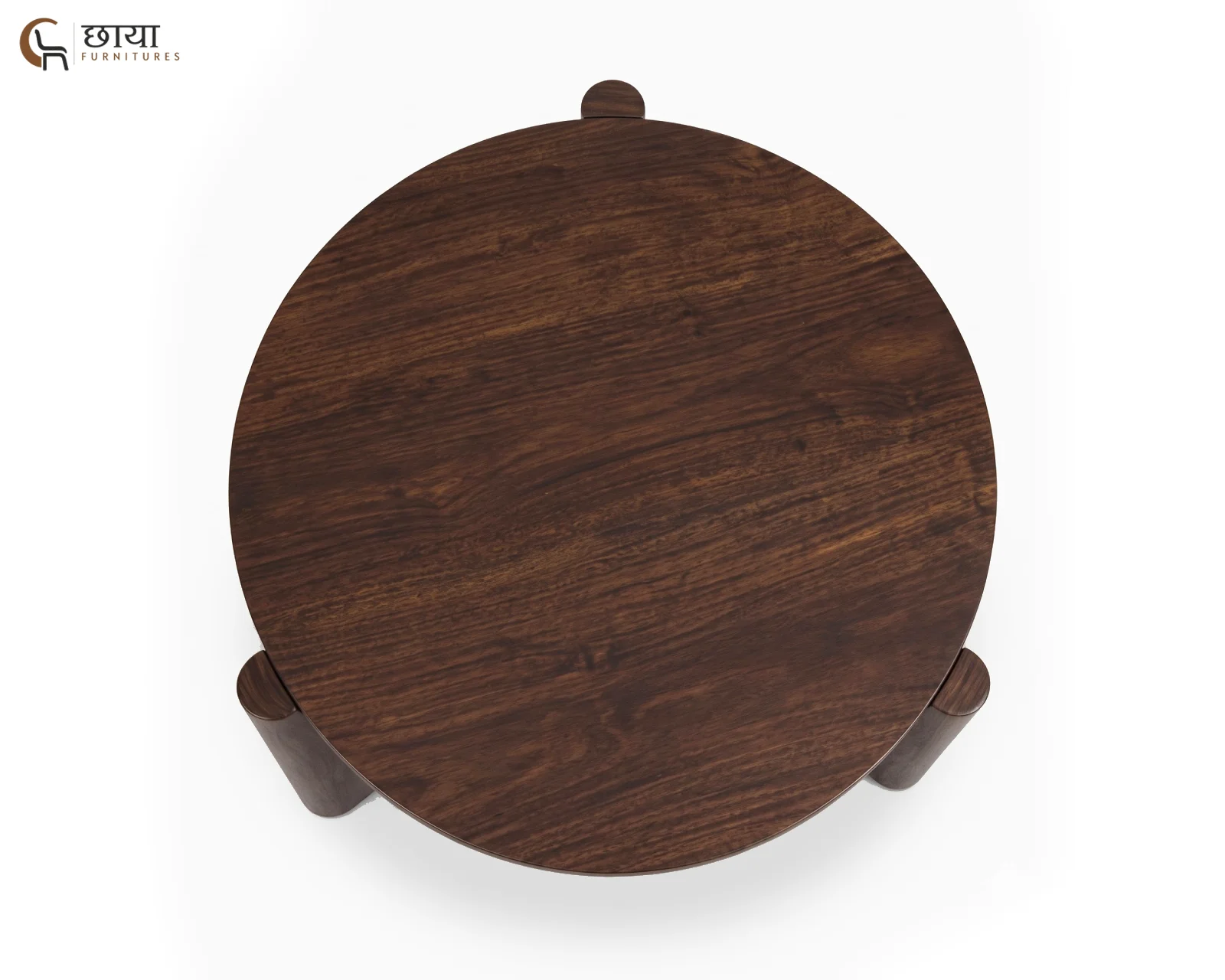 Aria Sheesham Wood Coffee Table (Walnut Finish) — (4)