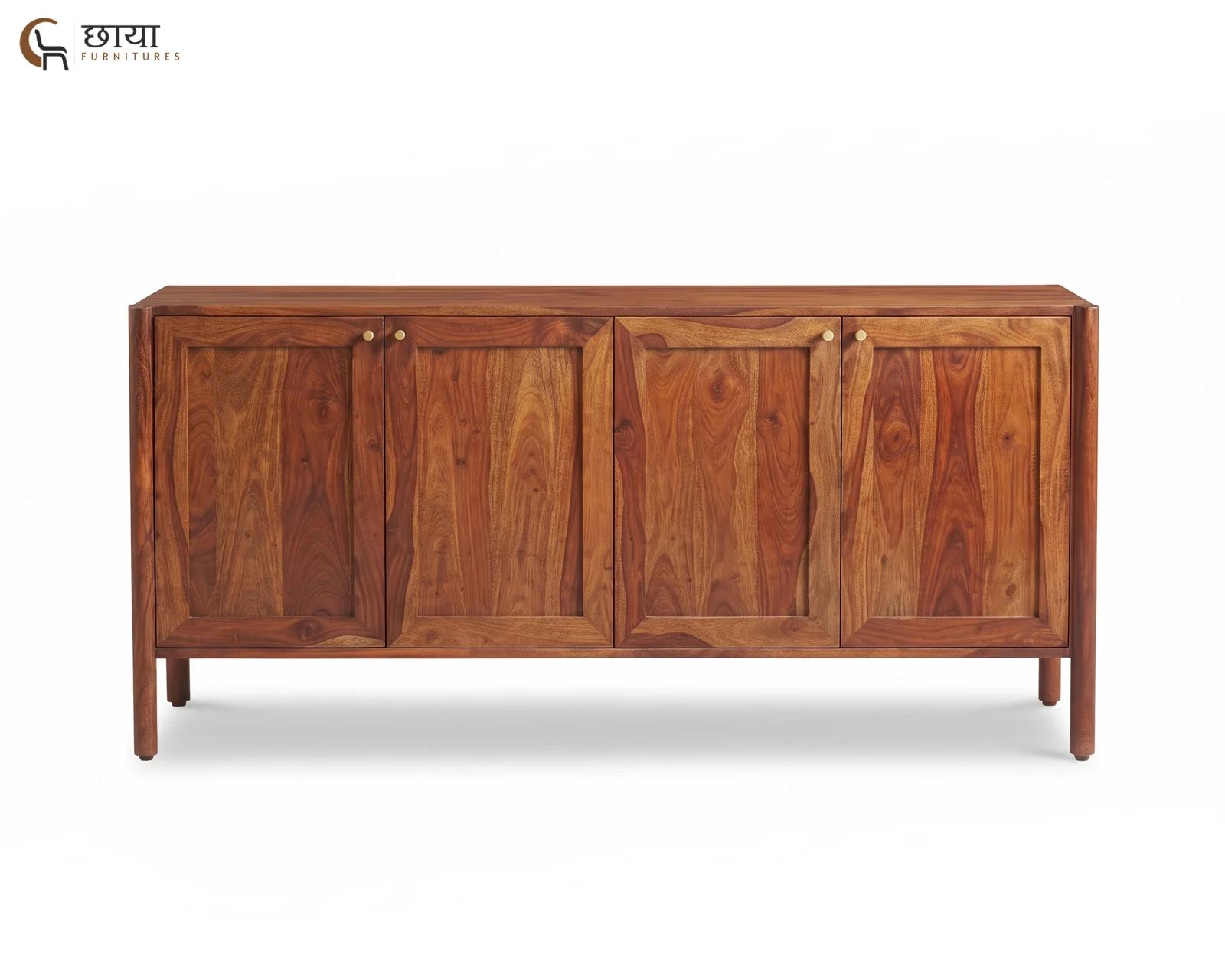 Cloud Sheesham Wood TV Unit (Teak Finish) — 03