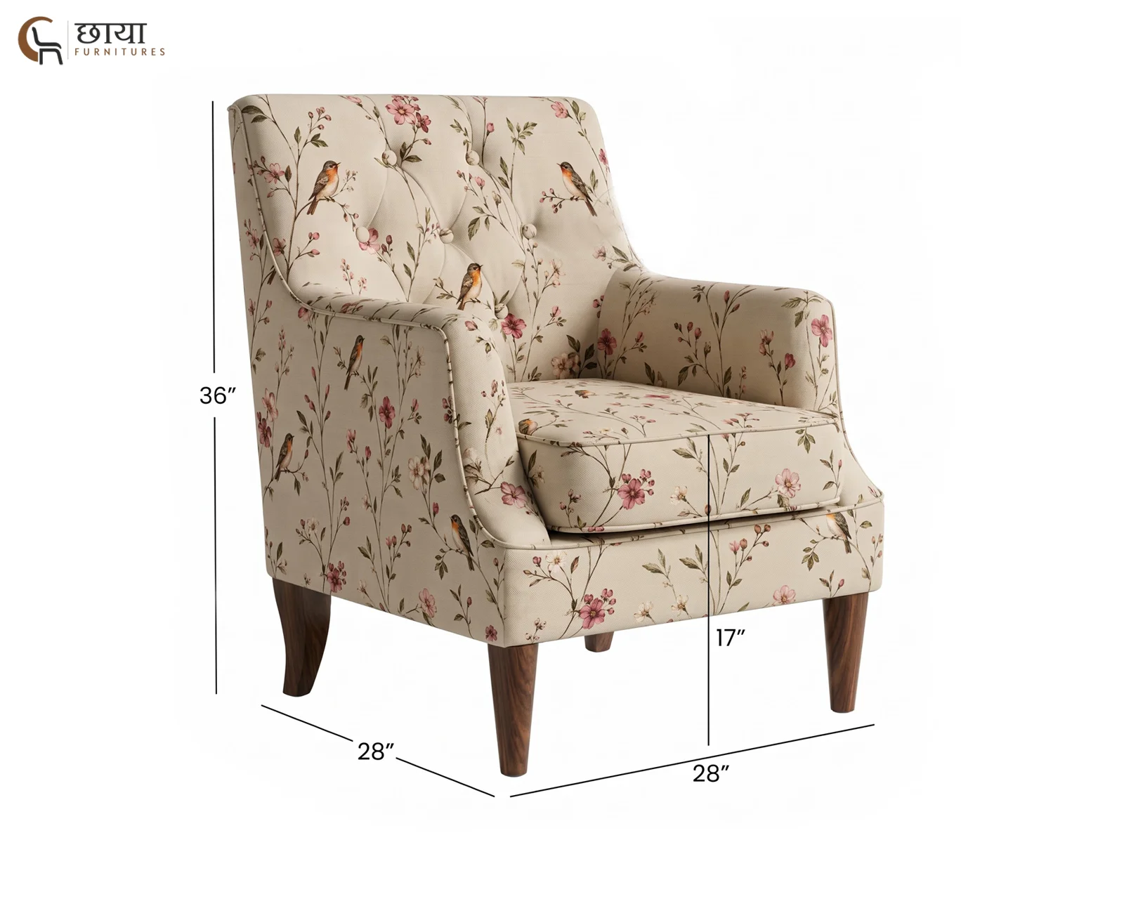 Aarna Lounge Chair (Petal Bird) — 09