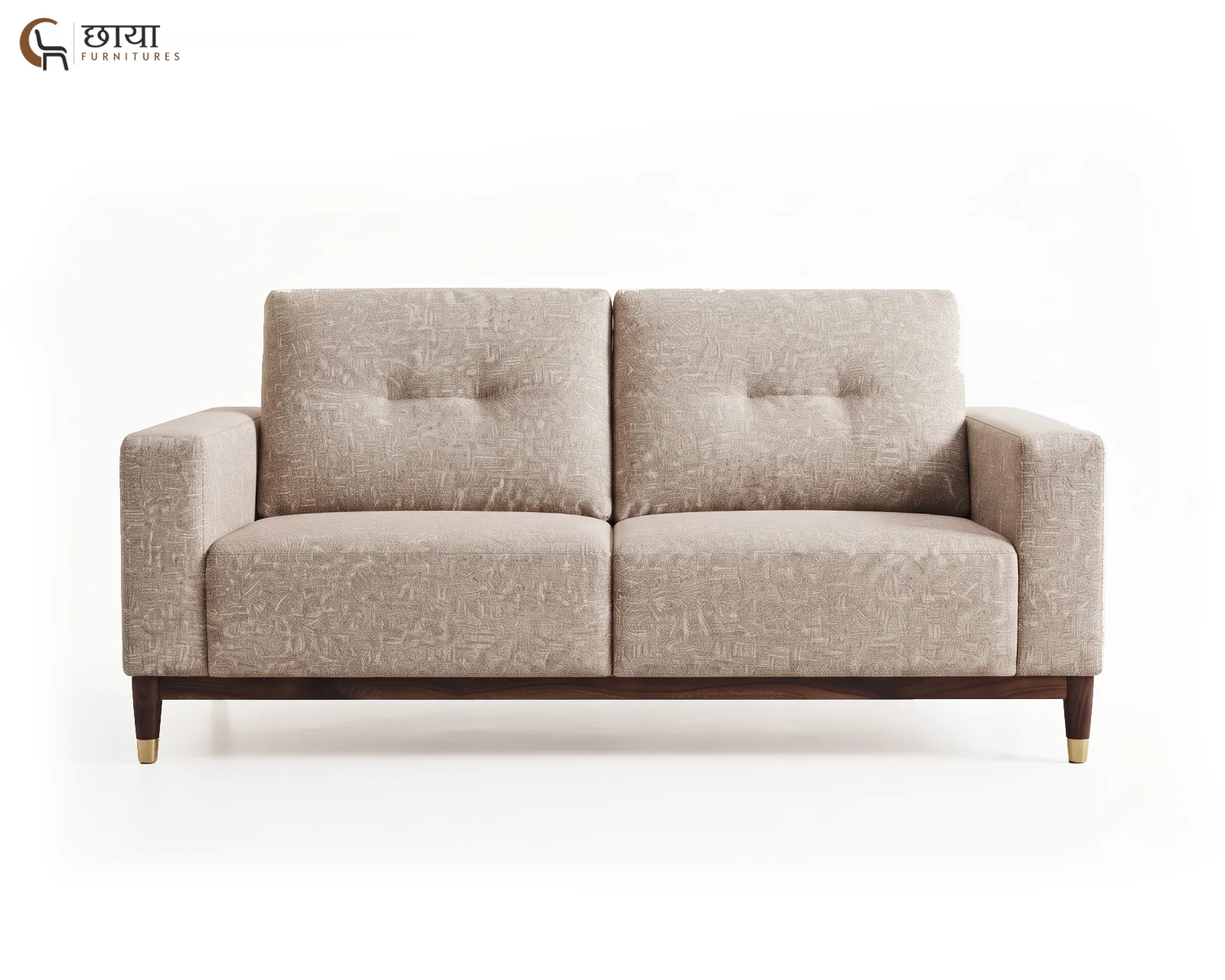 Spring 3 Seater Fabric Sofa (Neutral Beige) — (5)