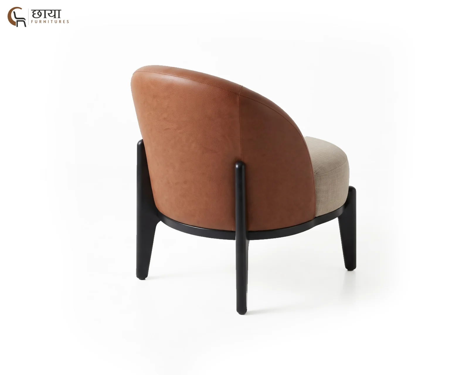 Juliet Lounge Chair (Warm Brown, Neutral Beige) — (2)