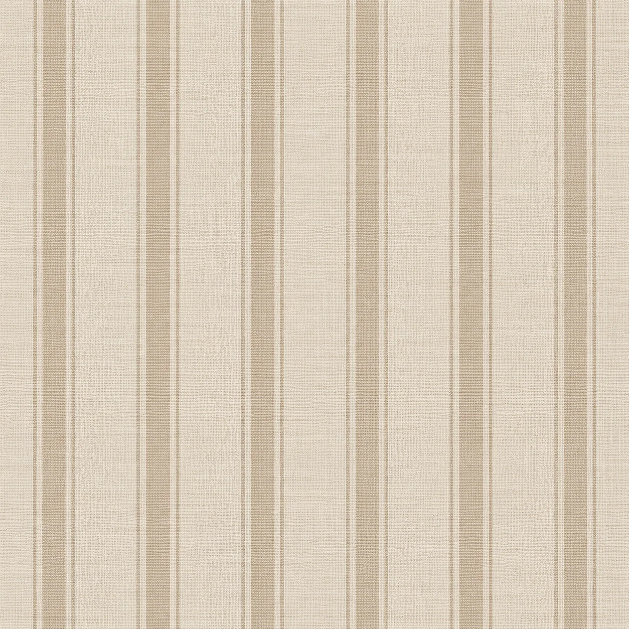 Lily Fabric Wingback Chair (Sand Stripe) — Vintage Beige Linen Stripe Texture