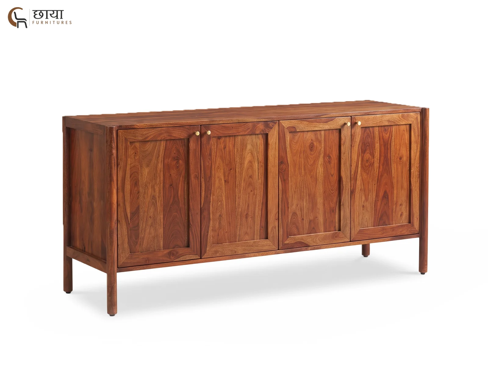 Cloud Sheesham Wood TV Unit (Teak Finish) — 02