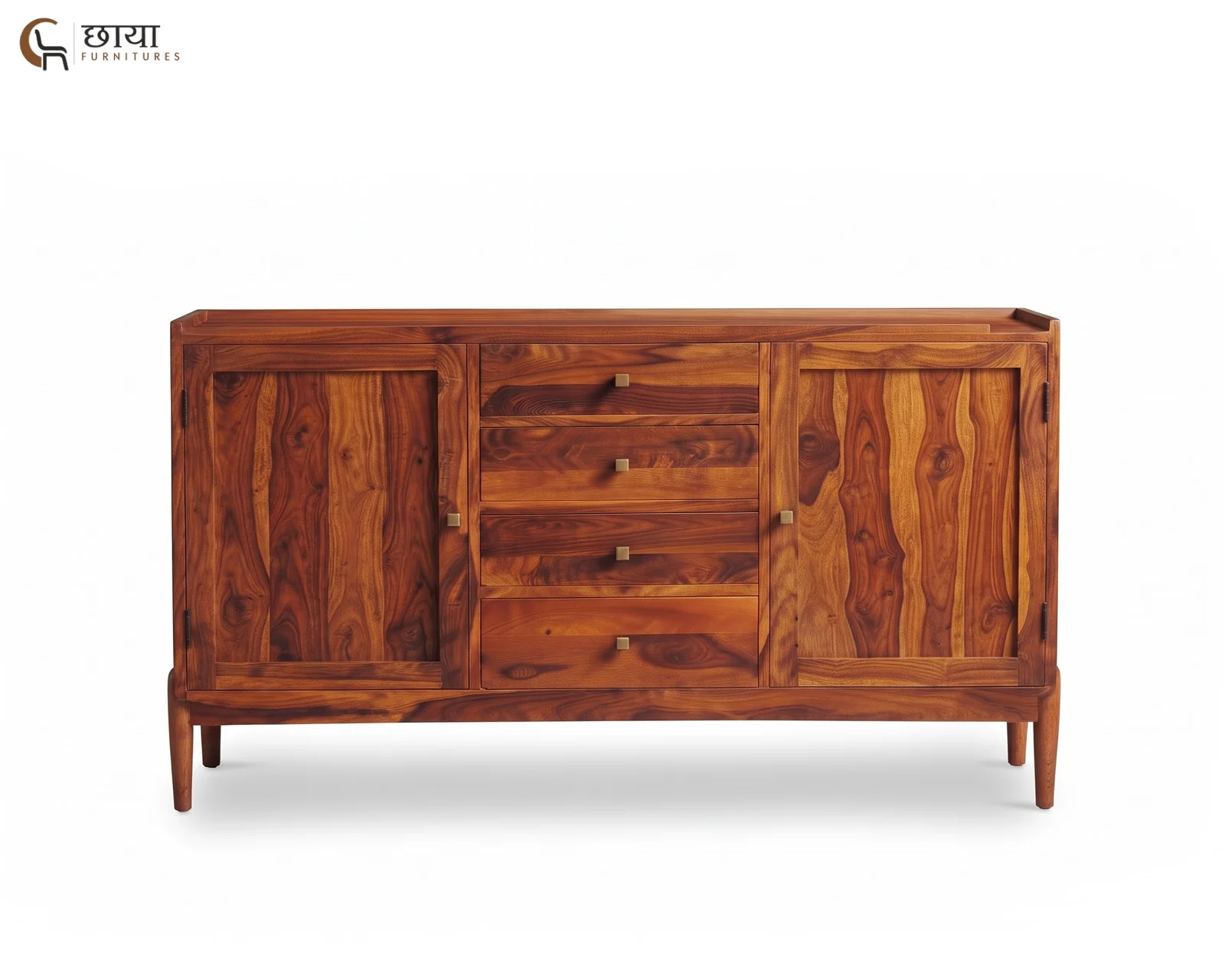Alba Sheesham Wood Sideboard (Honey Finish) — 05