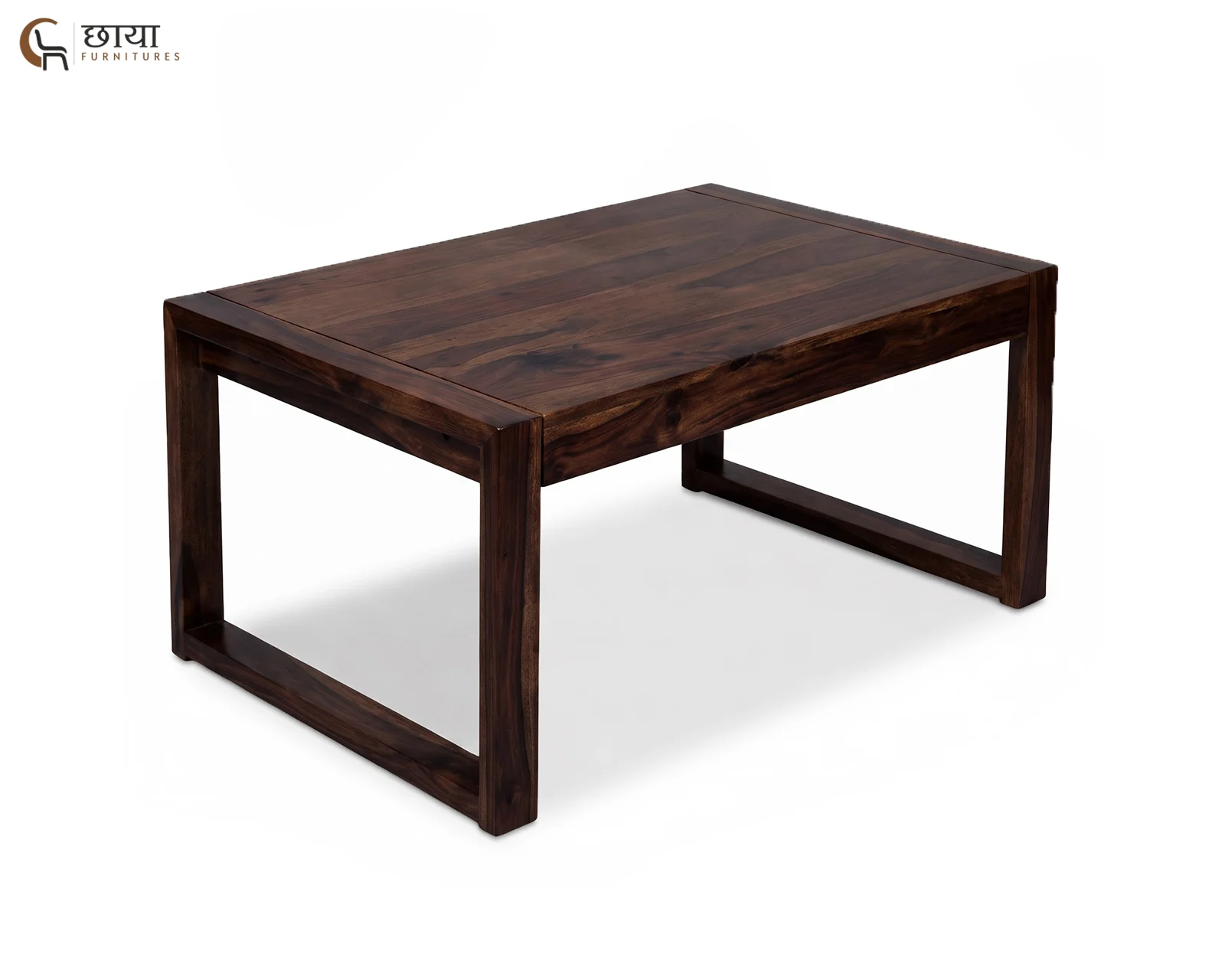 Cove Sheesham Wood Coffee Table (Walnut Finish) — 04