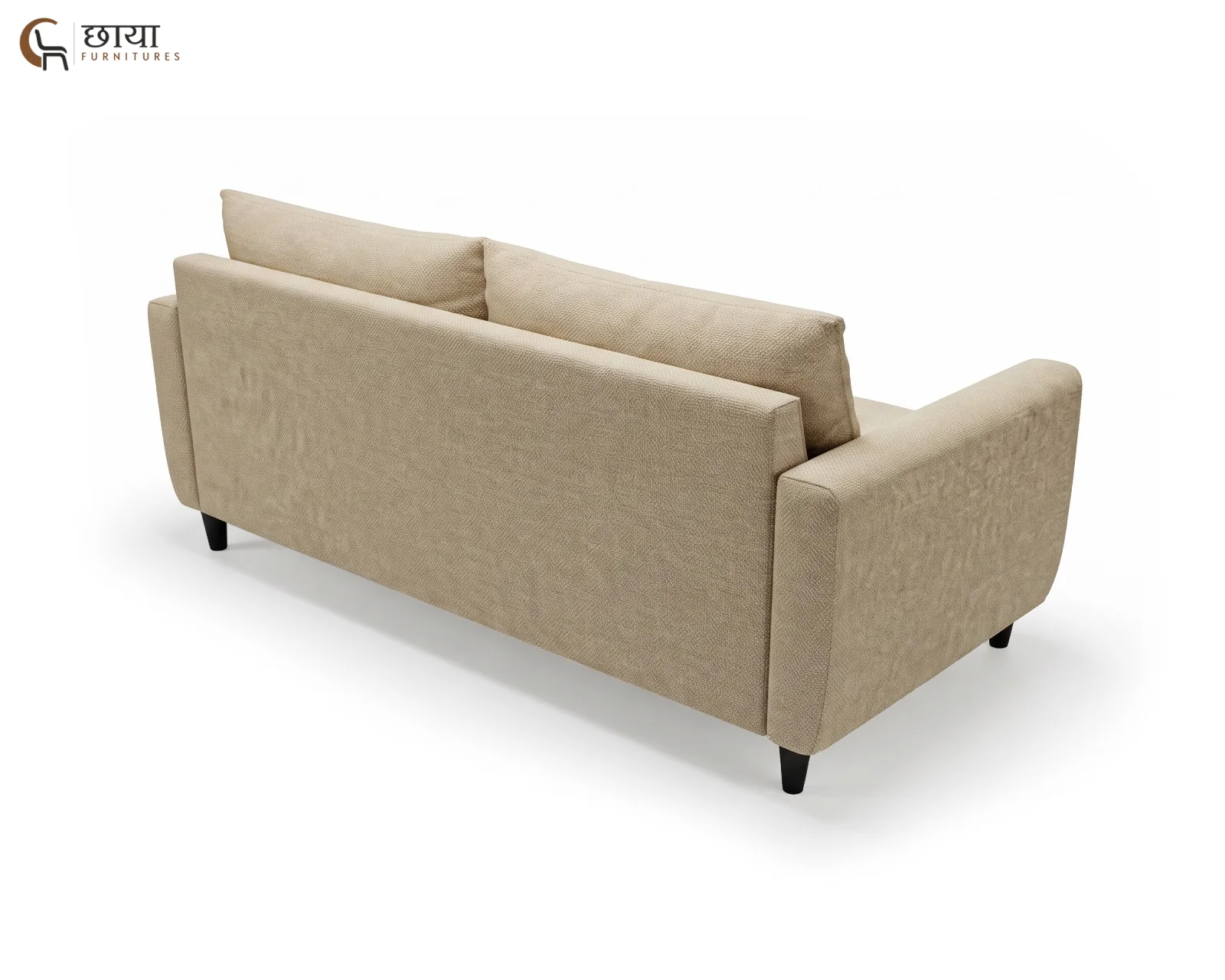 Nora 3 Seater Fabric Sofa (Royal Cream) — 02