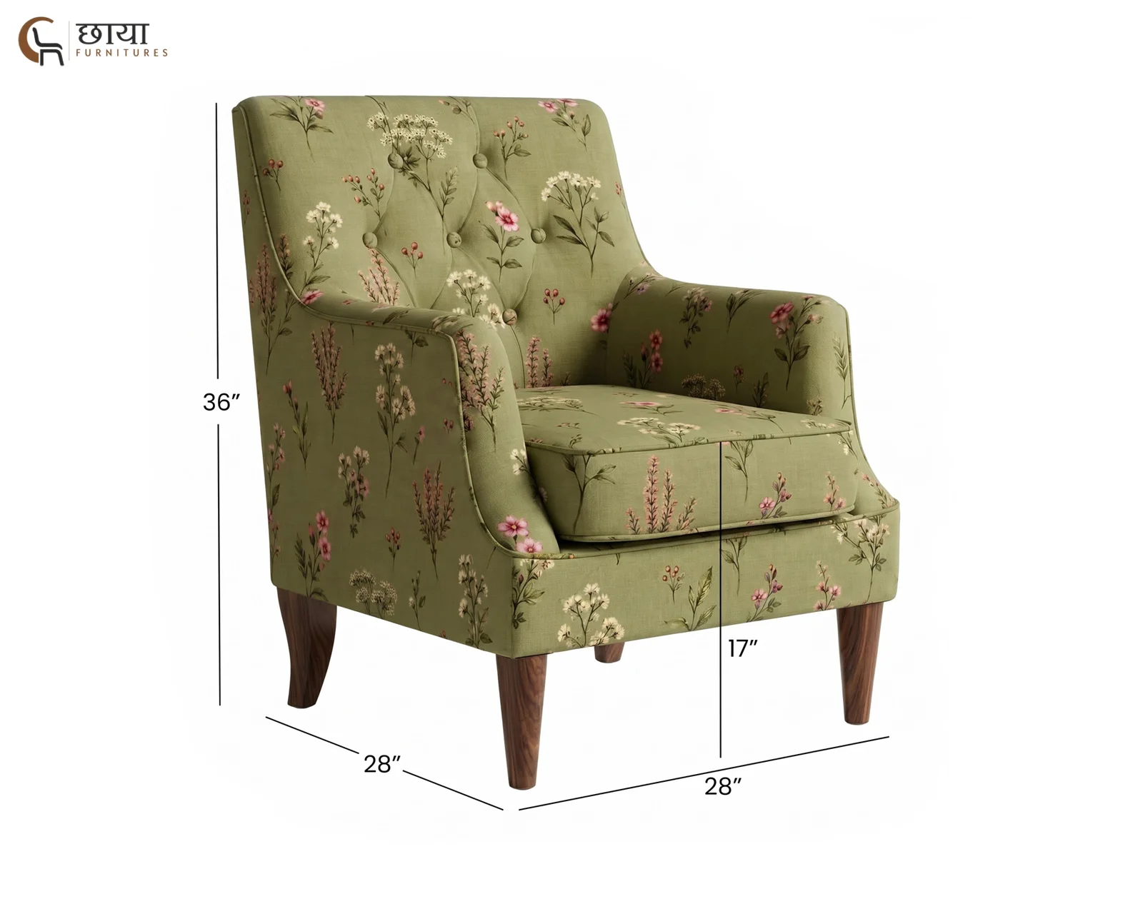 Aarna Lounge Chair (Flora Green) — 10