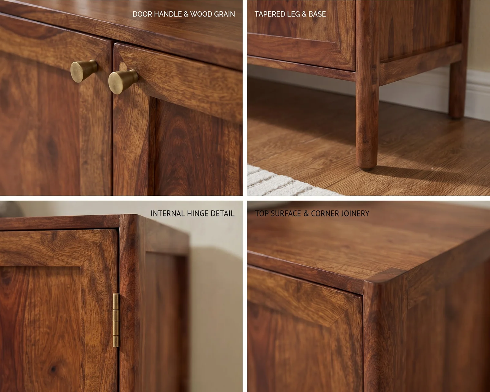 Terra Sheesham Wood Sideboard (Teak Finish) — 07