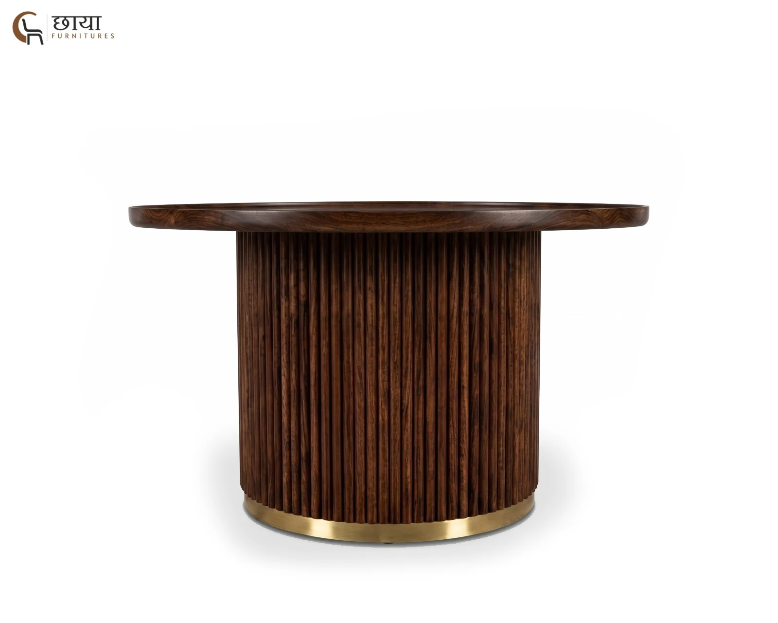 Clara Sheesham Wood Coffee Table (Walnut Finish) — (4)