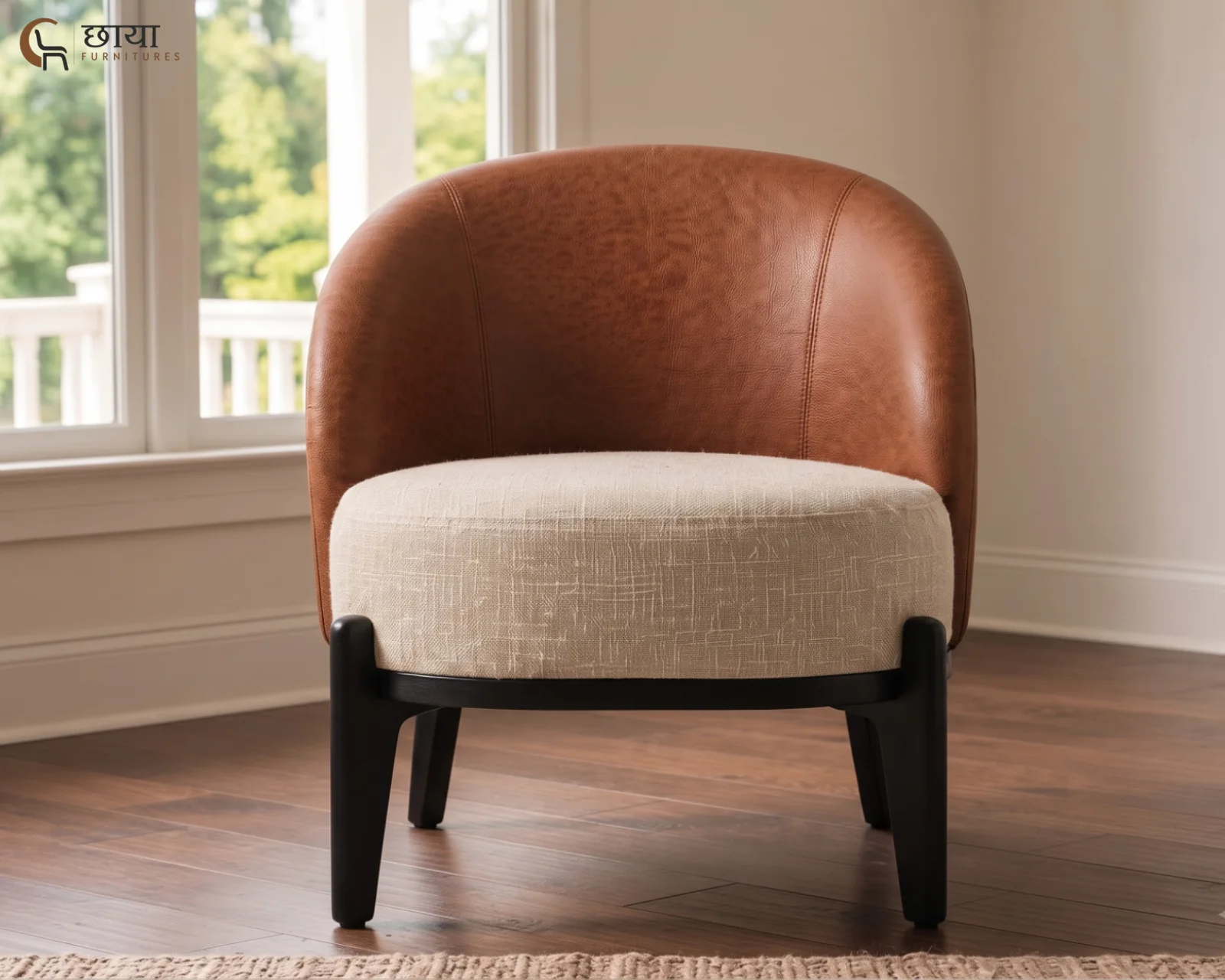 Juliet 3+1+1 Fabric Sofa with Lounge Chair (Warm Brown, Neutral Beige) — (14)