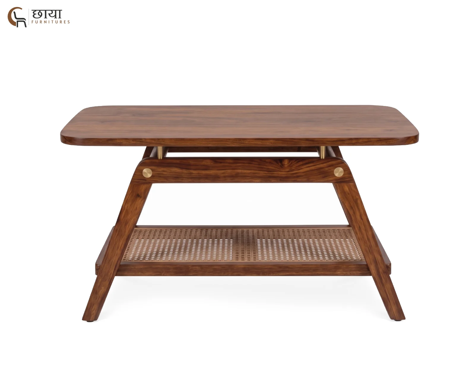Milo Sheesham Wood Coffee Table (Teak Finish) — (1)