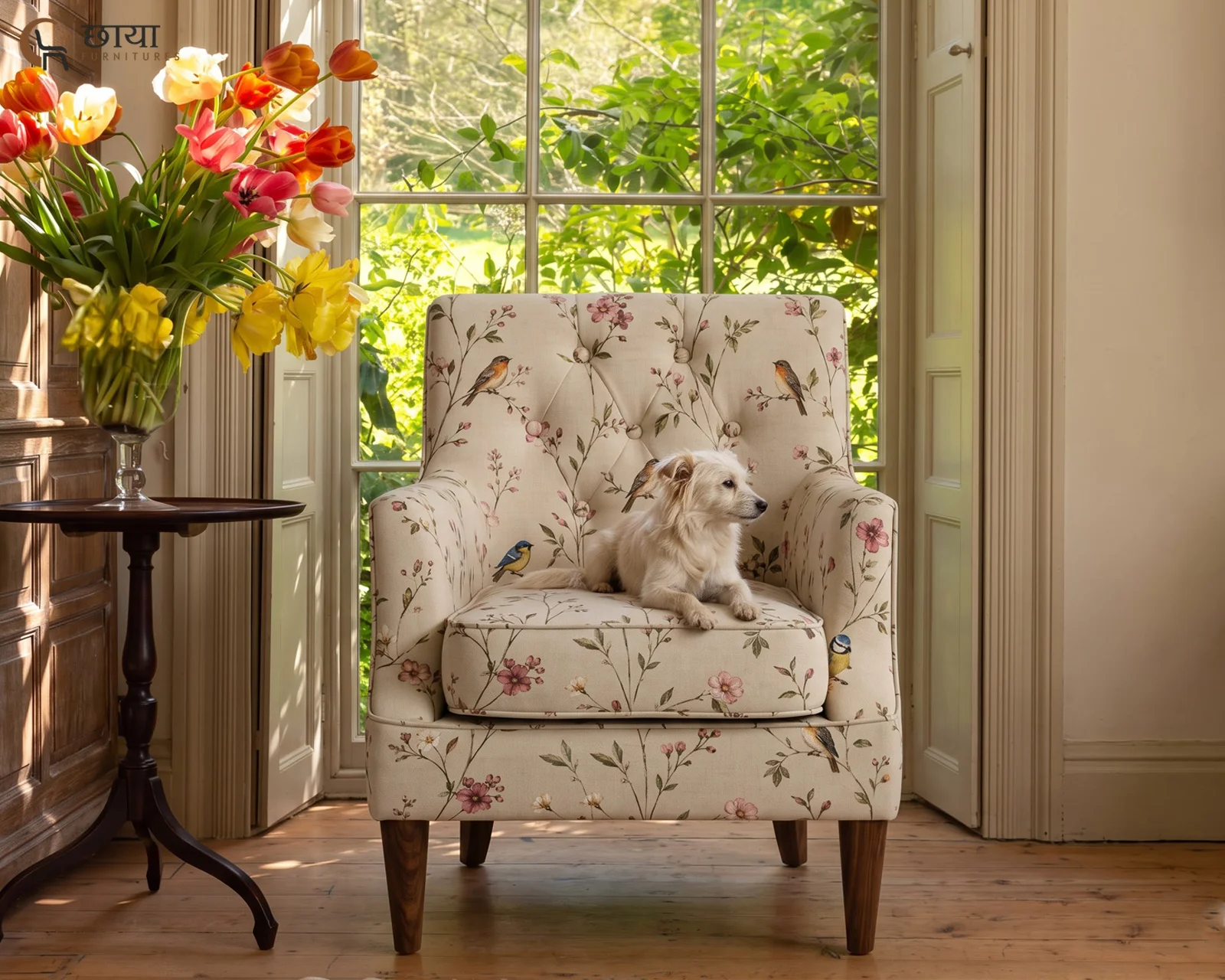 Aarna Lounge Chair (Petal Bird) — 18