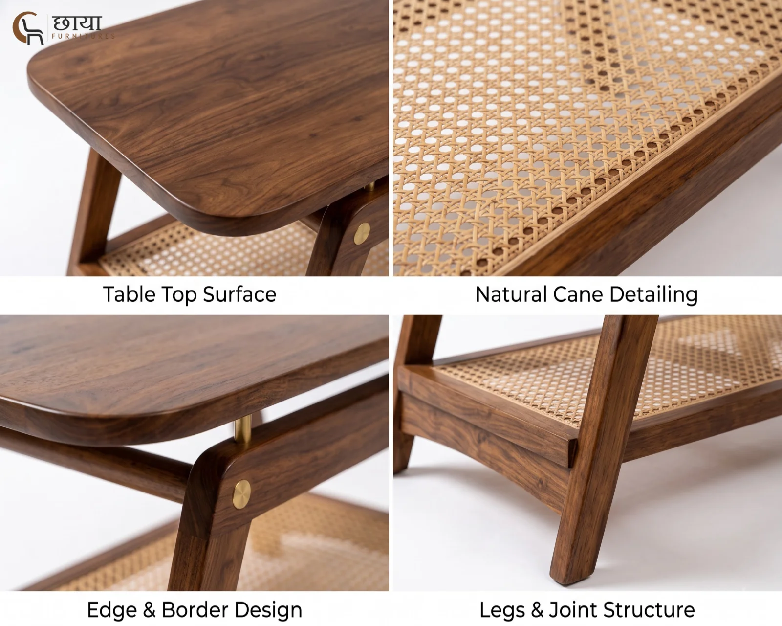 Milo Sheesham Wood Coffee Table (Teak Finish) — (7)