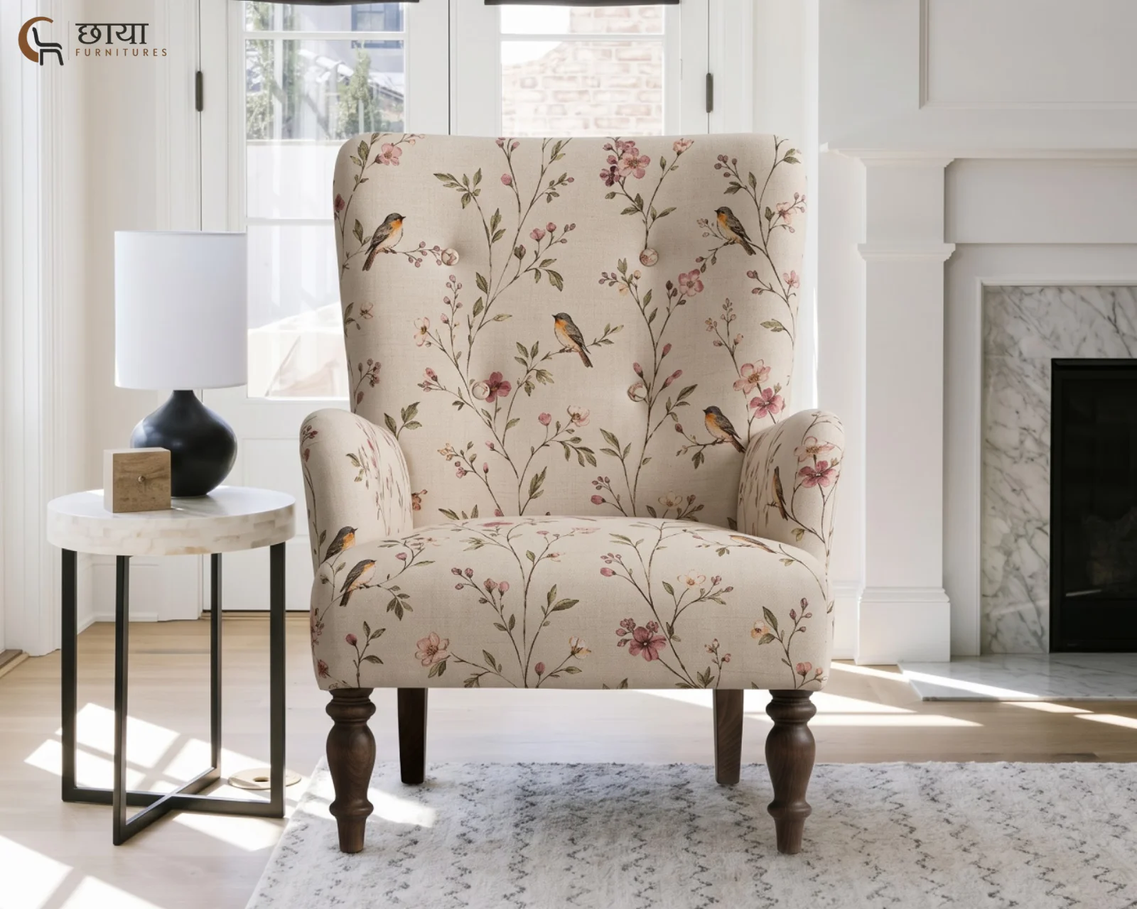 Meadow Fabric Lounge Chair (Petal Bird) — (6)