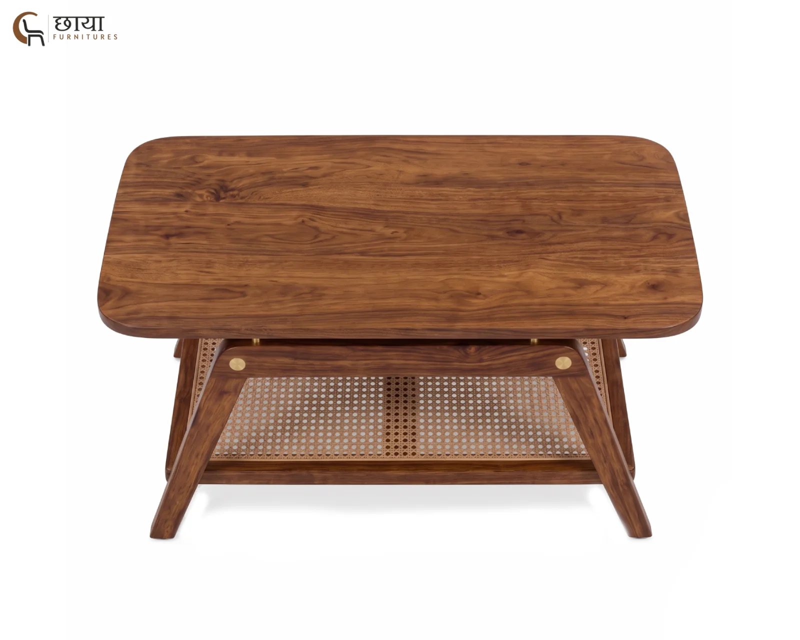 Milo Sheesham Wood Coffee Table (Teak Finish) — (3)