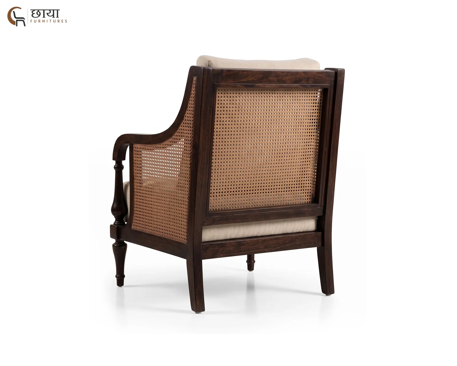 Meher Lounge Chair (Walnut Finish) — 2