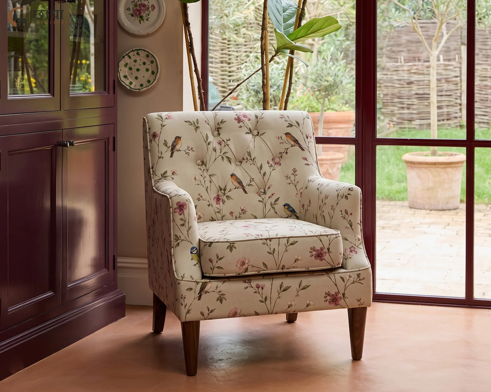 Aarna Lounge Chair (Petal Bird) — front (1)