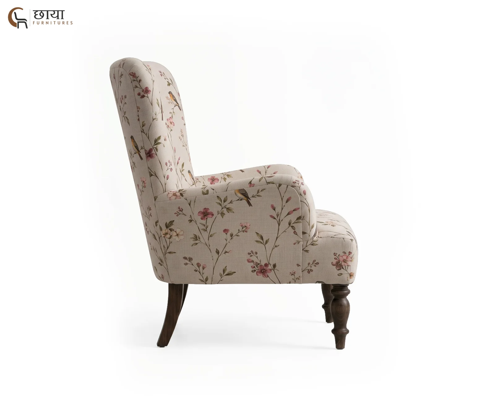 Meadow Fabric Wingback Chair (Petal Bird) — (3)
