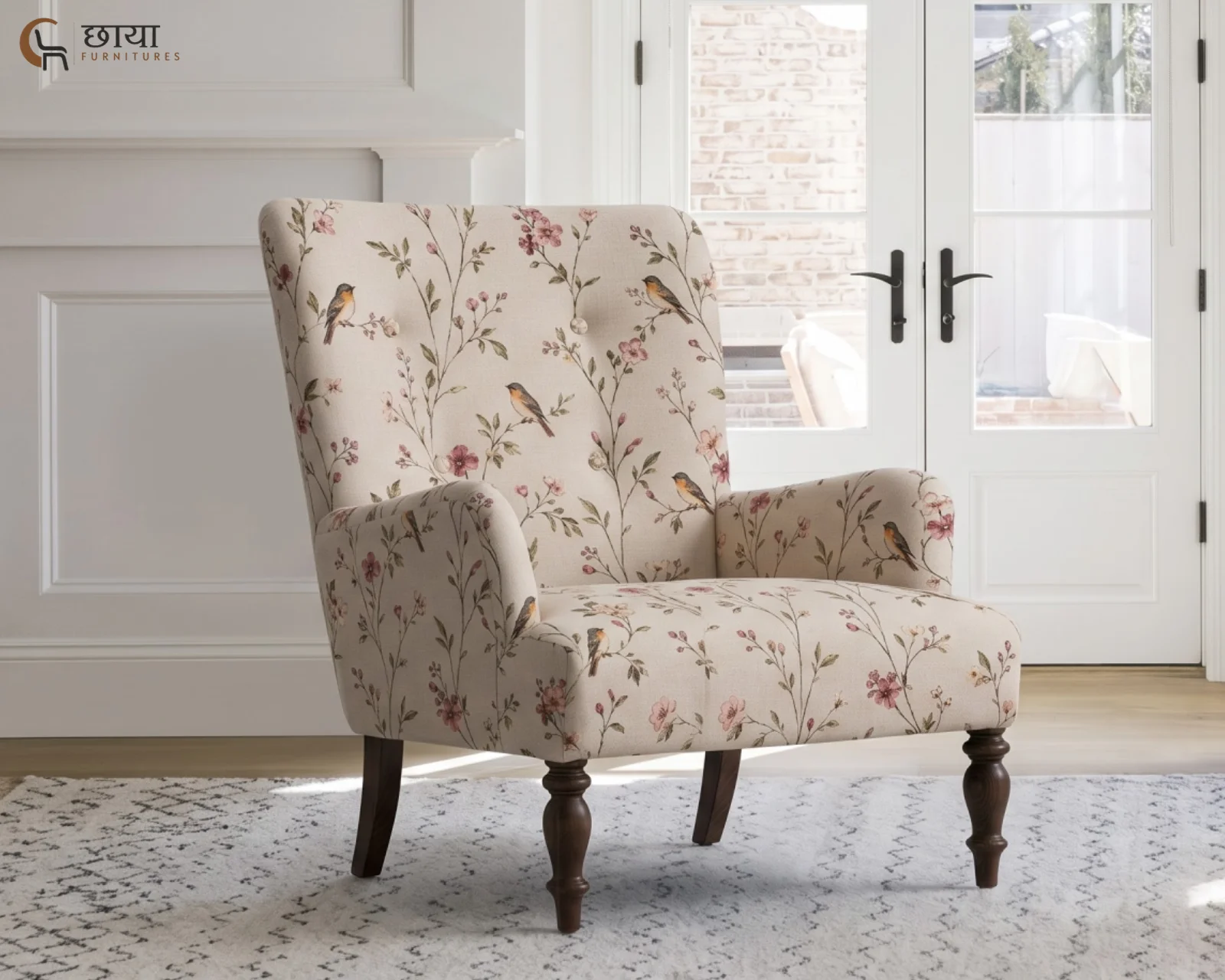 Meadow Fabric Lounge Chair (Petal Bird) — (5)